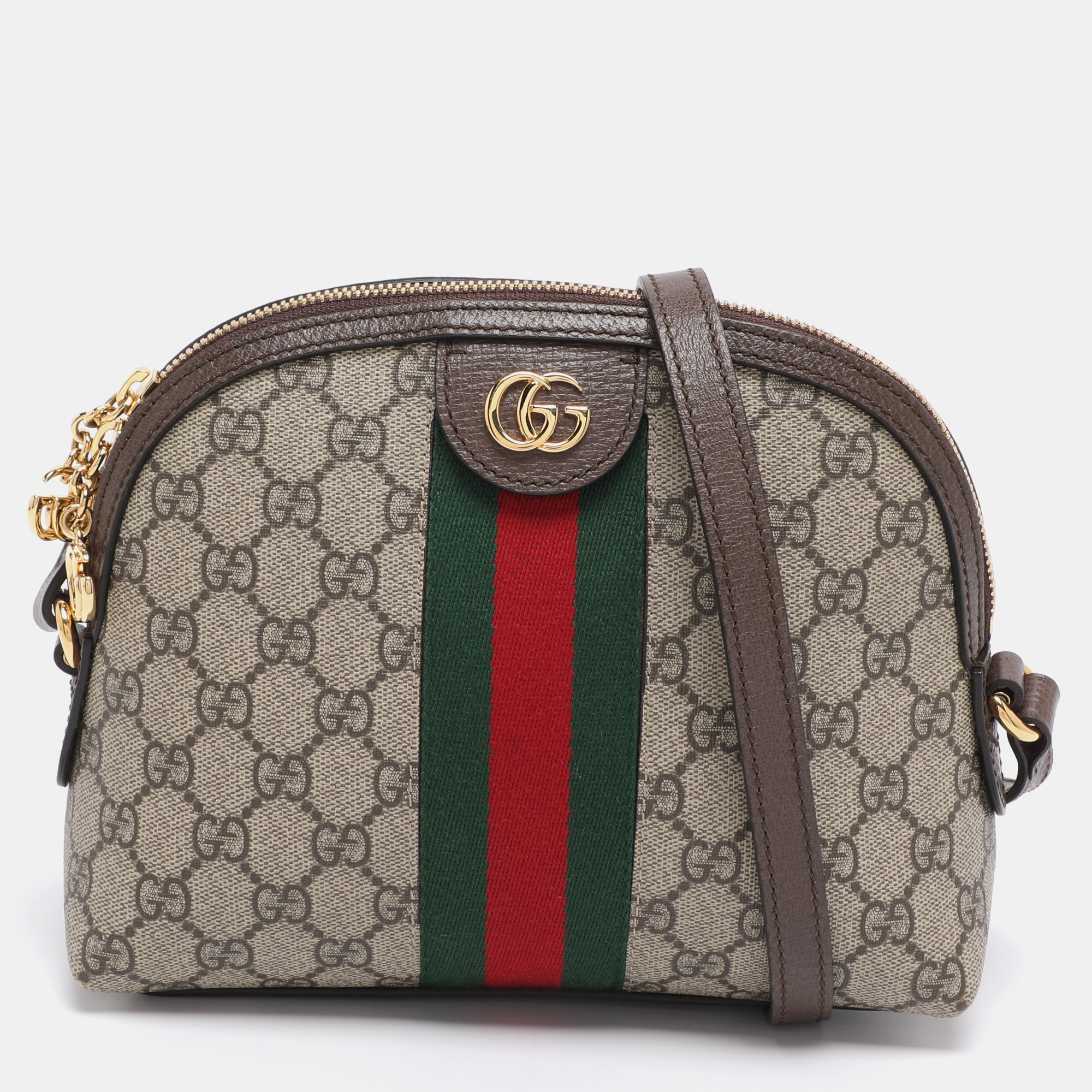 

Gucci Brown/Beige GG Supreme Canvas Small Ophidia Shoulder Bag