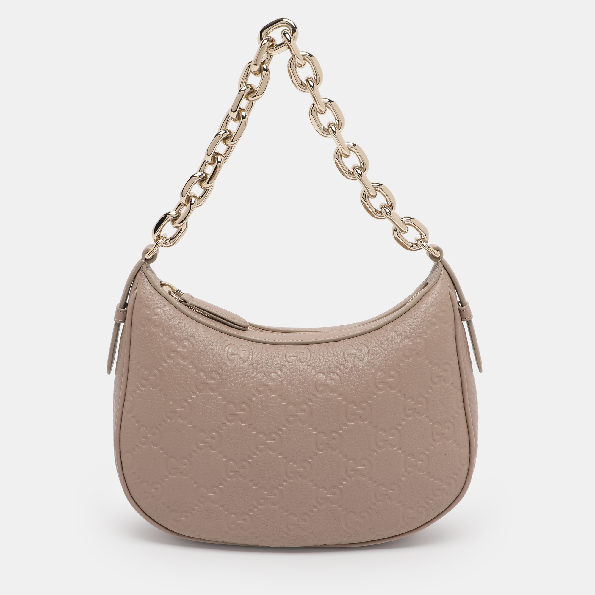 

Gucci Beige Guccissima Leather Medium GG Emblem Shoulder Bag