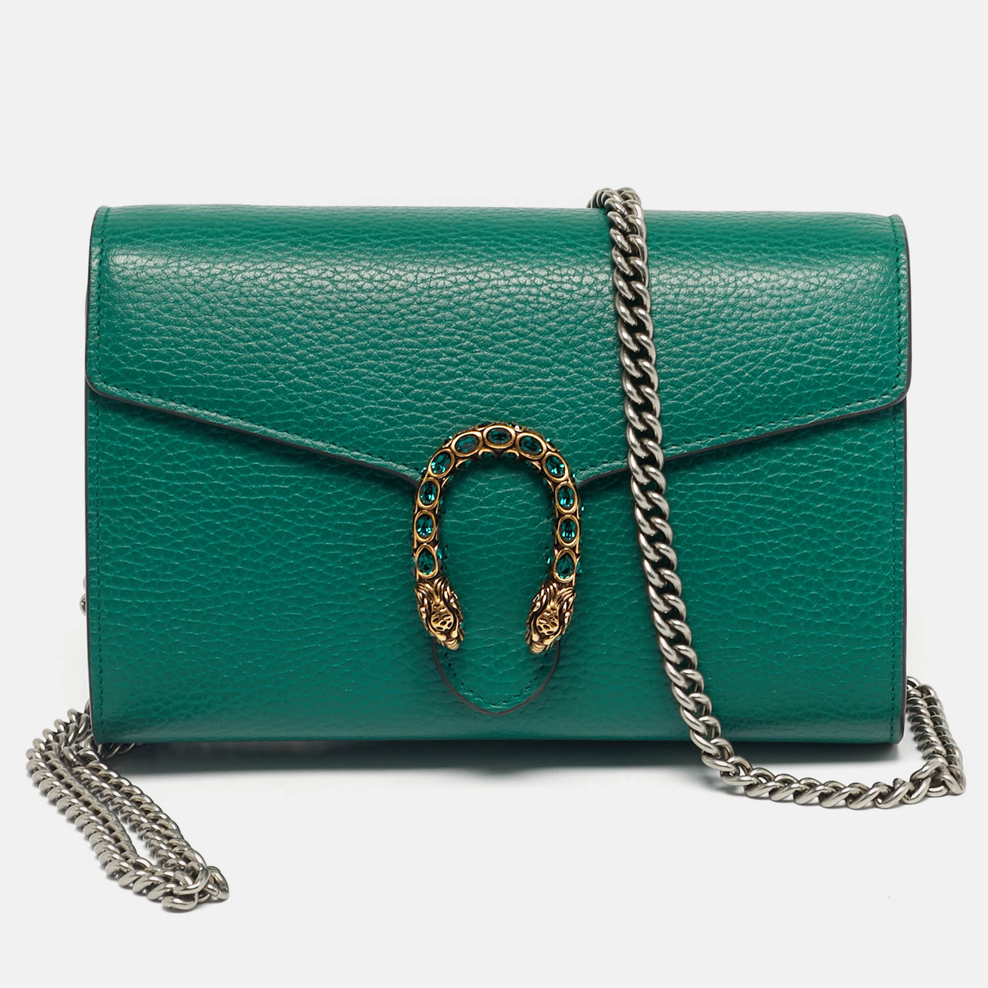 

Gucci Green Leather Dionysus Wallet on Chain