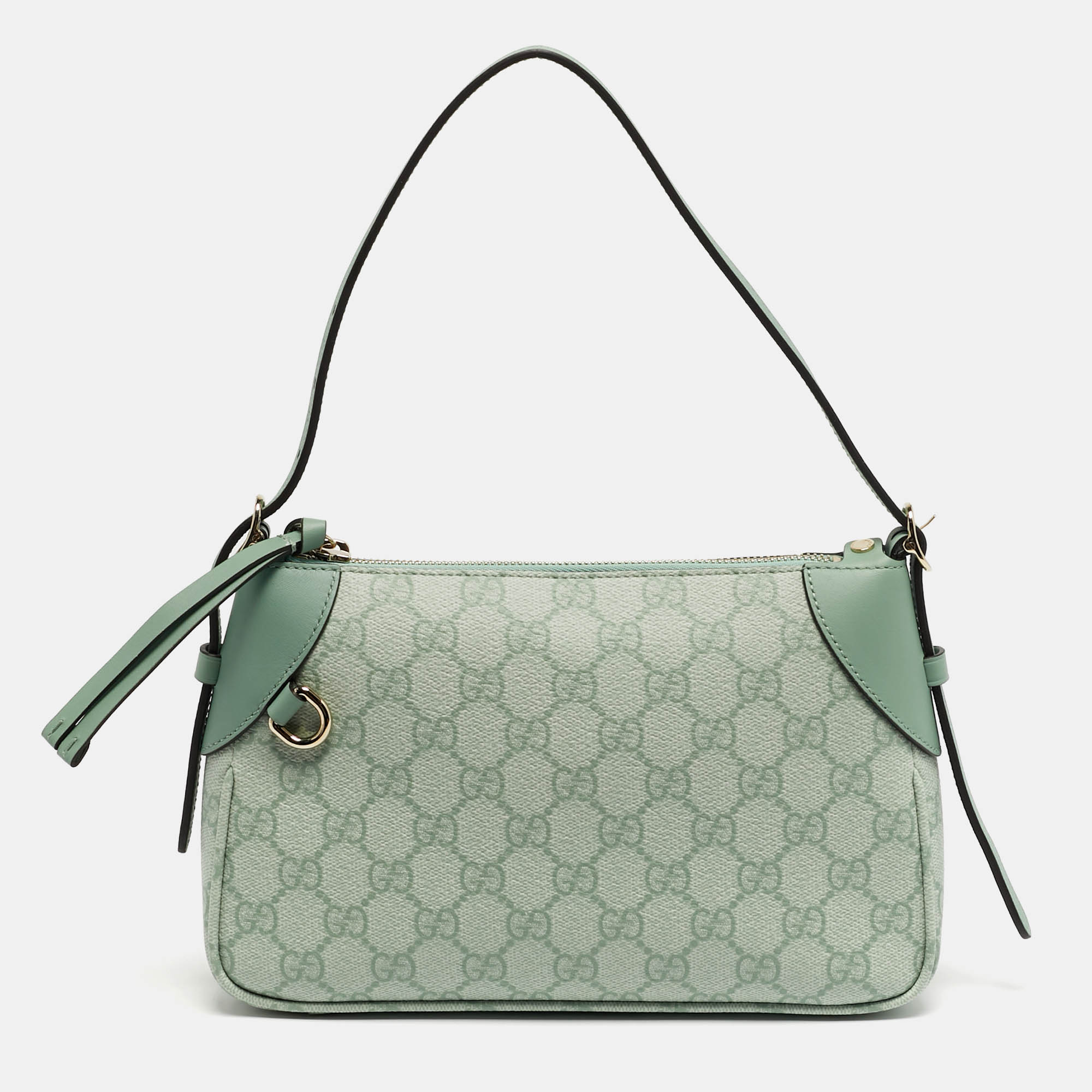 

Gucci GG Emblem  Sage Green GG Coated Fabric Shoulder Bag