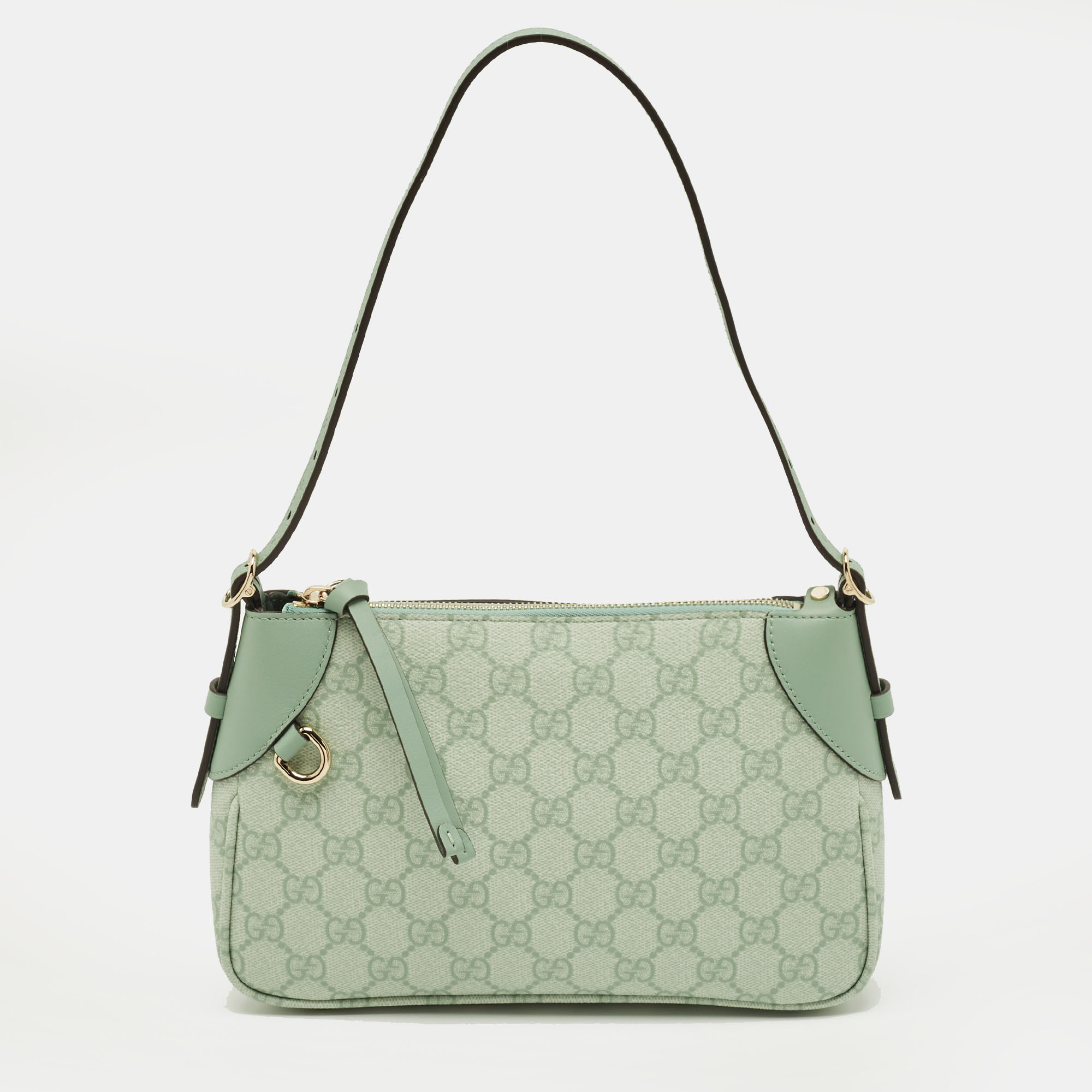 

Gucci GG Emblem  Sage Green GG Coated Fabric Shoulder Bag