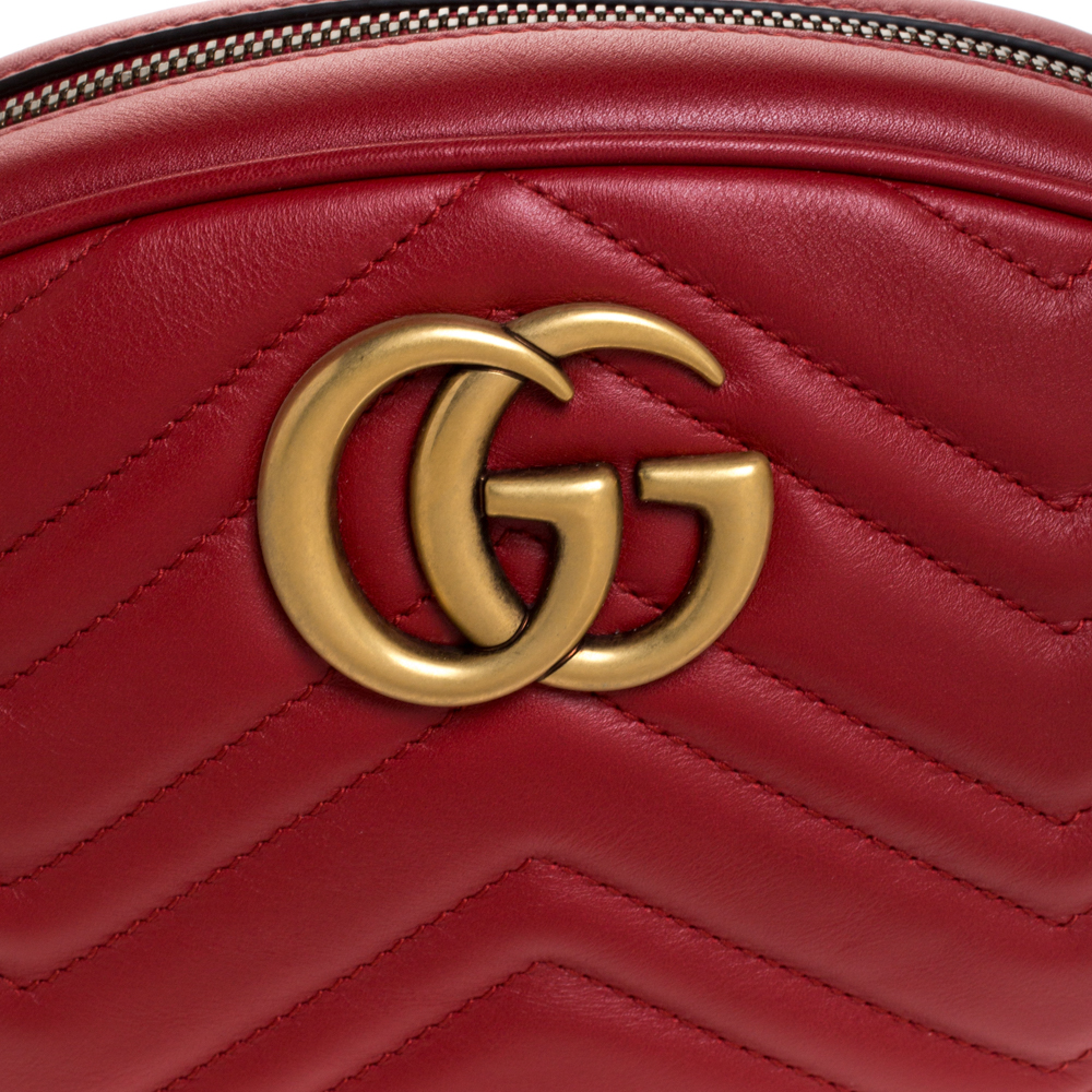 Red Gucci GG Marmont Matelasse Belt Bag – Designer Revival