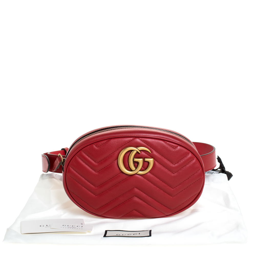 Gucci Women's GG Marmont Belt Bag - Pink - Belt Bags