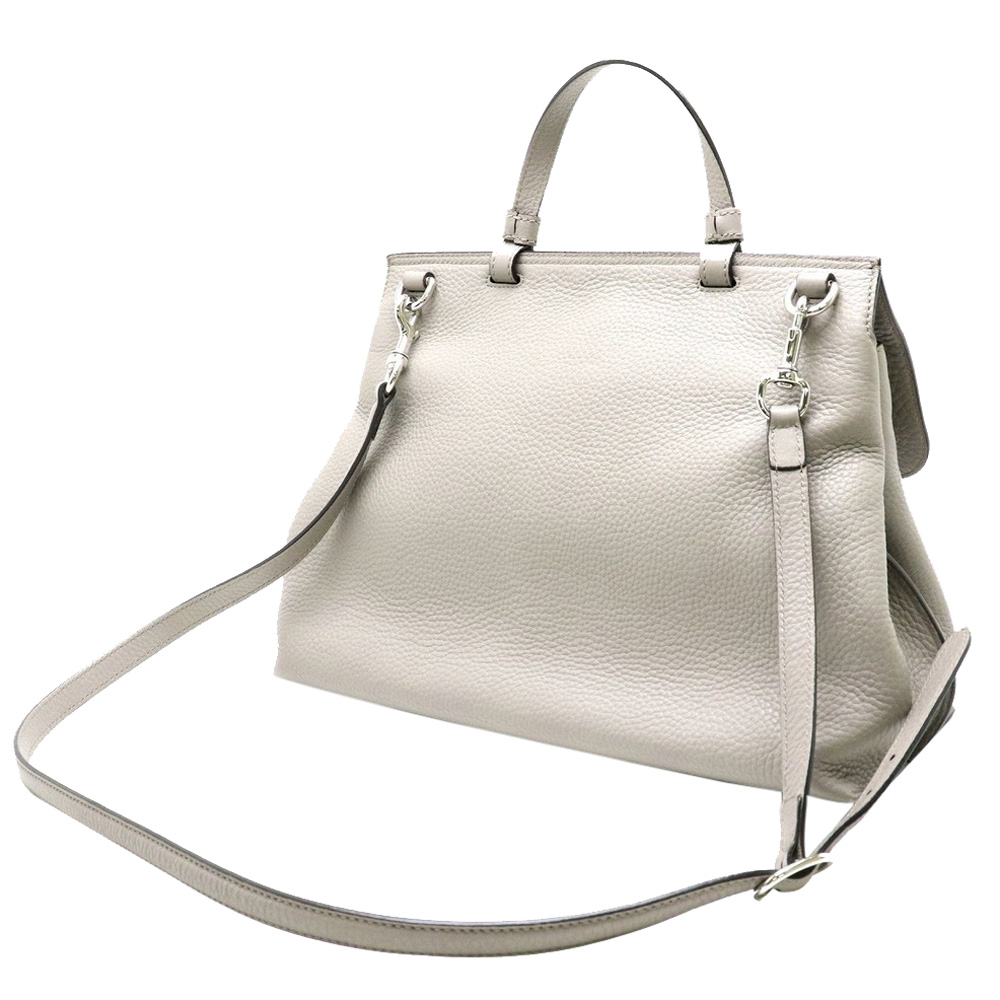 

Gucci Grey Leather Bamboo Daily Medium Top Handle Bag