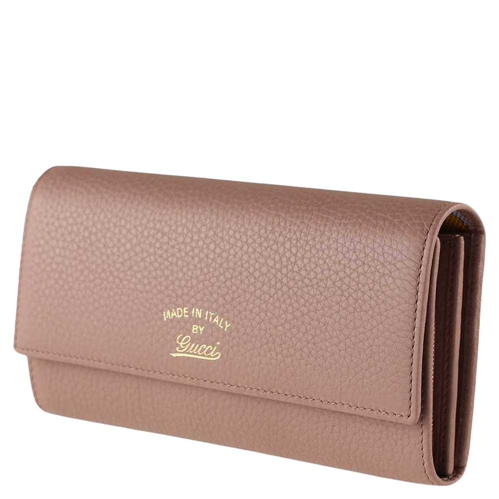 

Gucci Leather Swing Wallet, Pink