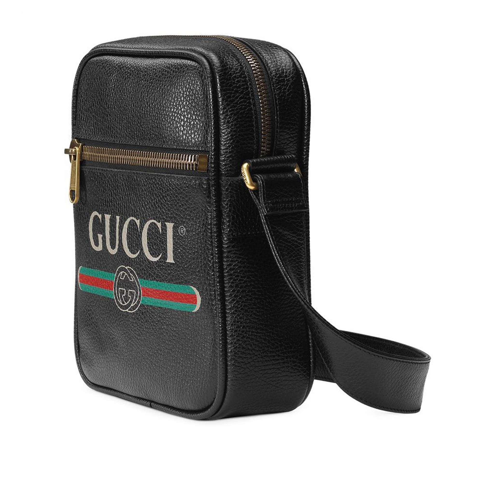 

Gucci Black Leather Logo Shoulder Bag