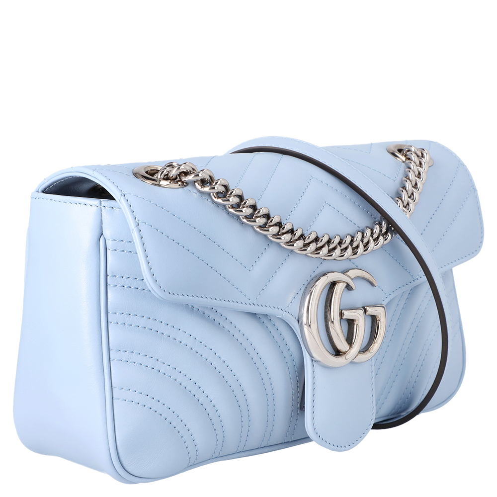 

Gucci Light Blue GG Marmont Matelasse Small Shoulder Bag