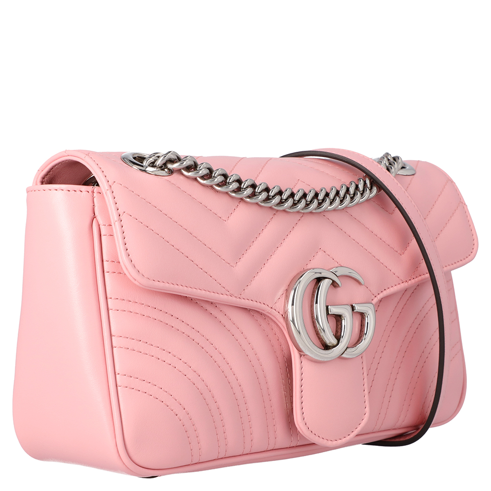

Gucci Light Pink GG Marmont Matelasse Small Shoulder Bag