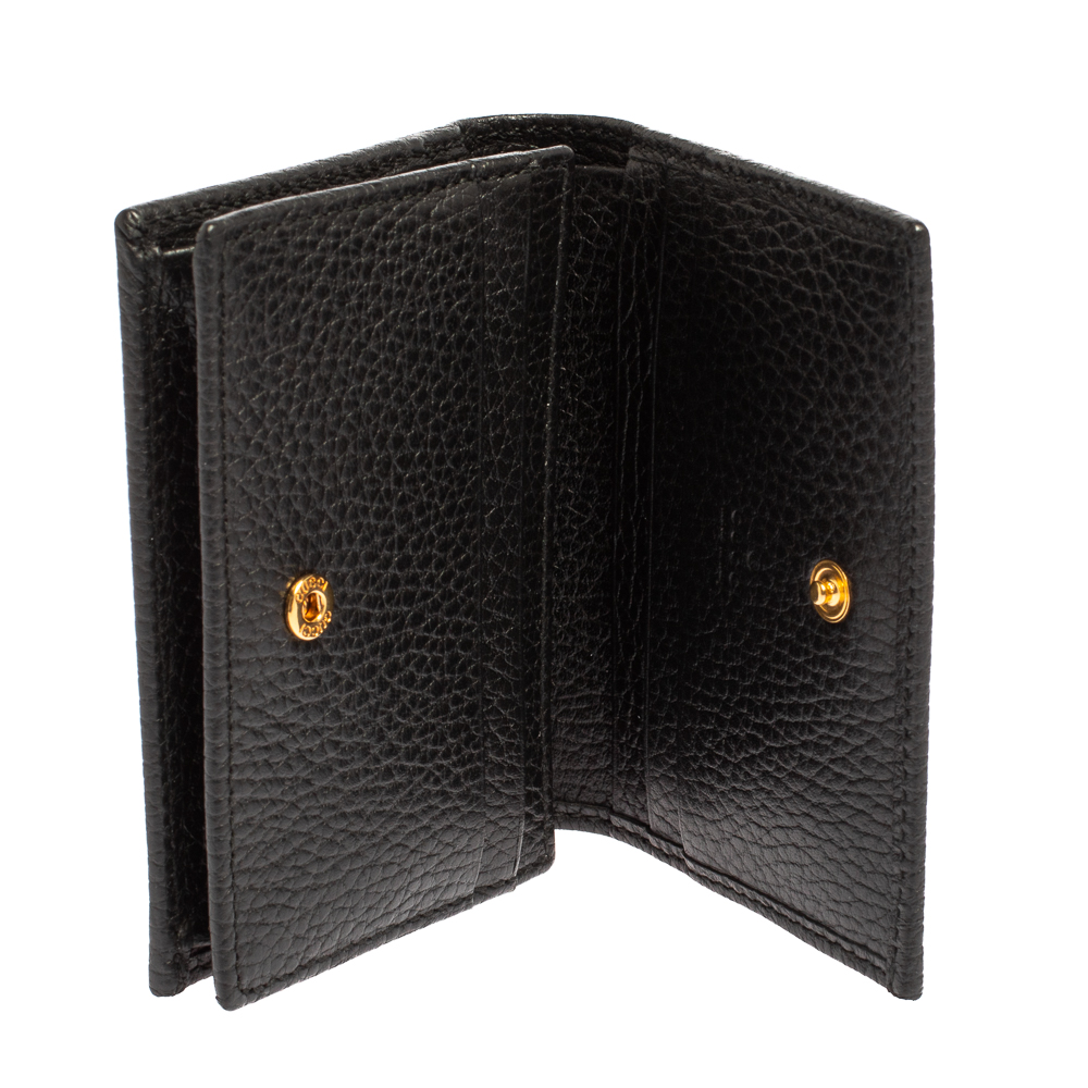 

Gucci Black Leather GG Marmont Card Case