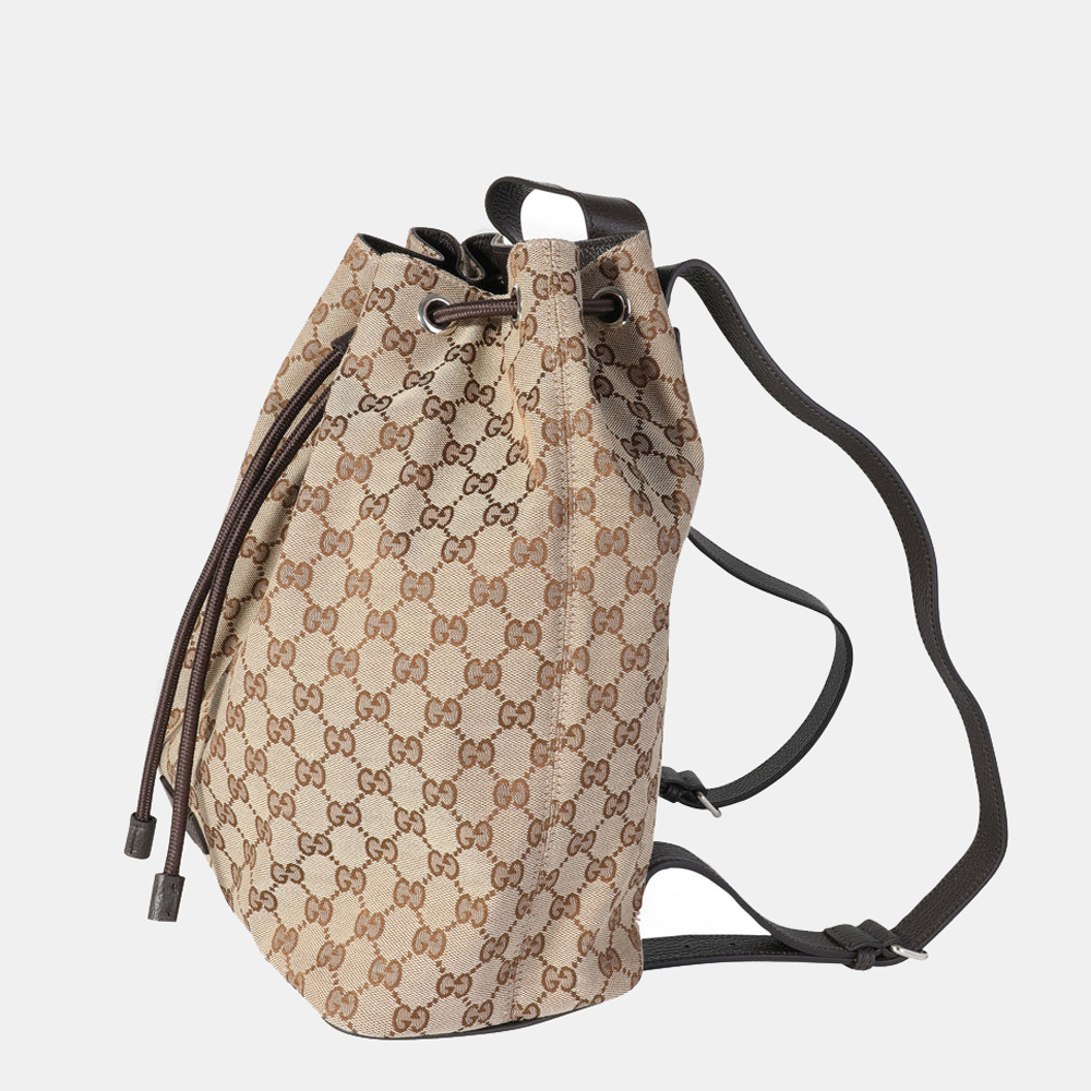 

Gucci Brown/Beige GG Canvas Drawstring Backpack