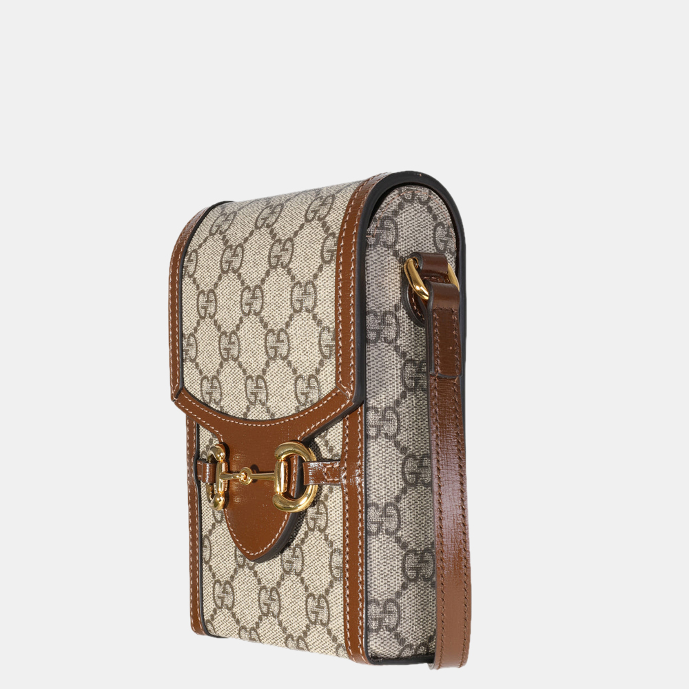 

Gucci GG Supreme Canvas Horsebit 1955 Mini Bag, Beige