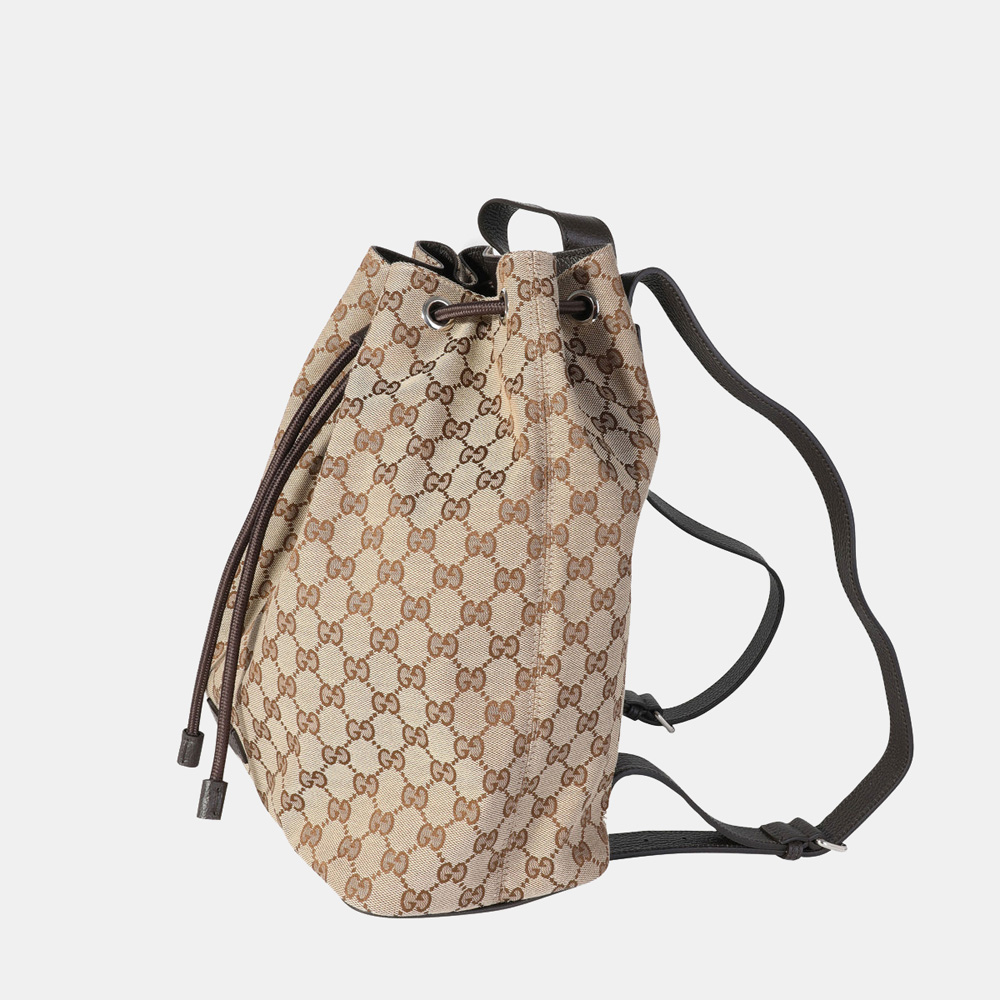 

Gucci Brown/Beige GG Canvas Drawstring Backpack