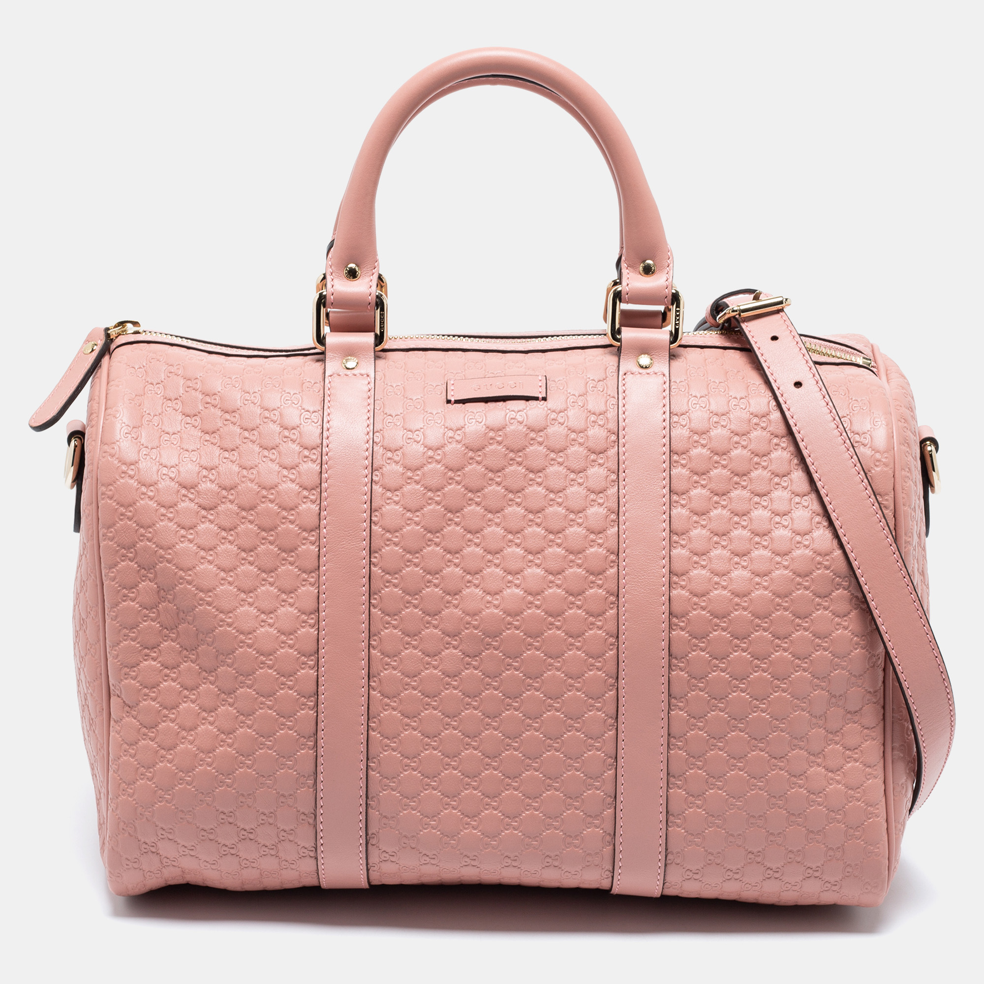 Gucci Dusty Pink Guccissima Leather Medium Joy Boston Bag