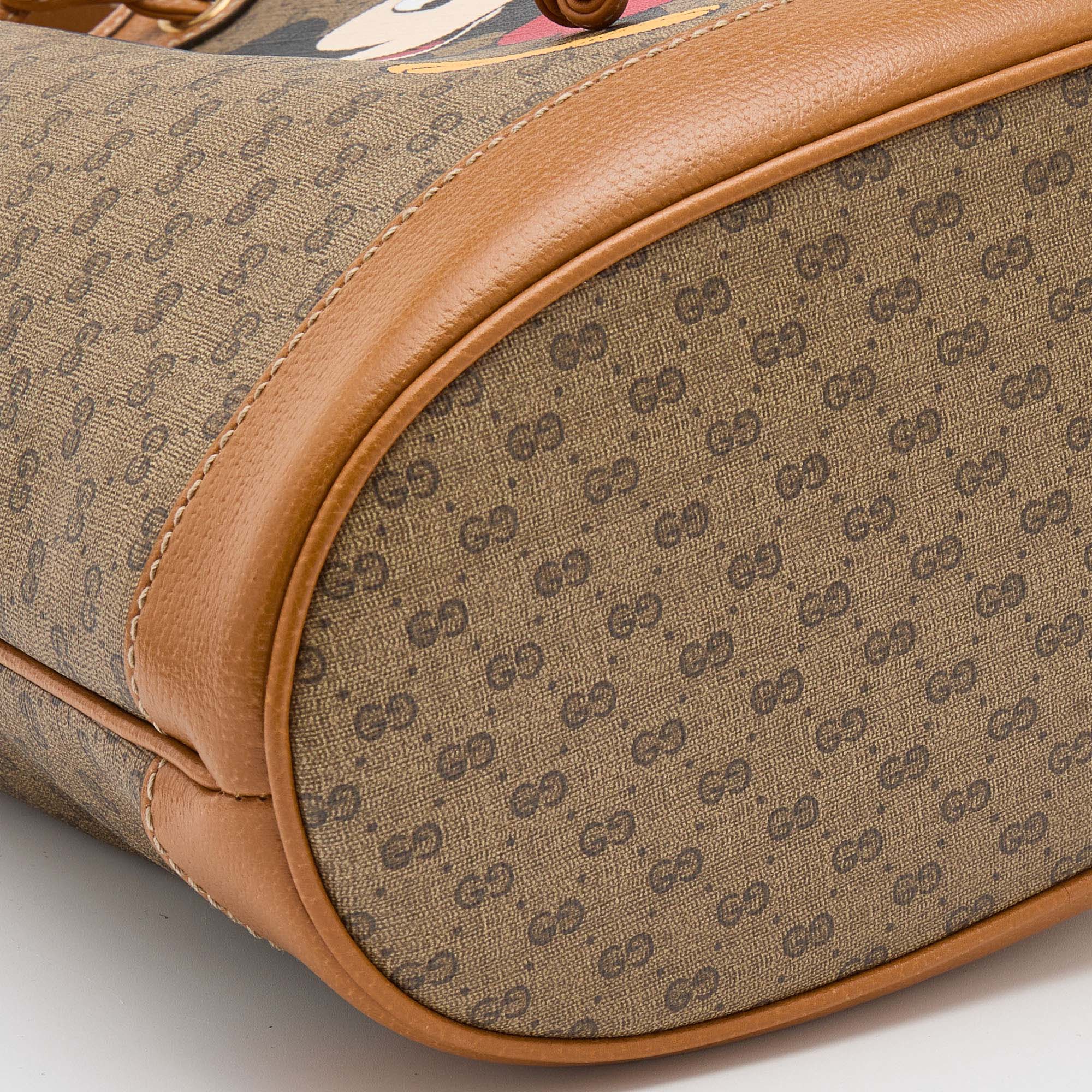 Gucci x Disney Candy GG Mickey Mouse Bucket Bag w/Tags - Brown Bucket Bags,  Handbags - GUC1347905