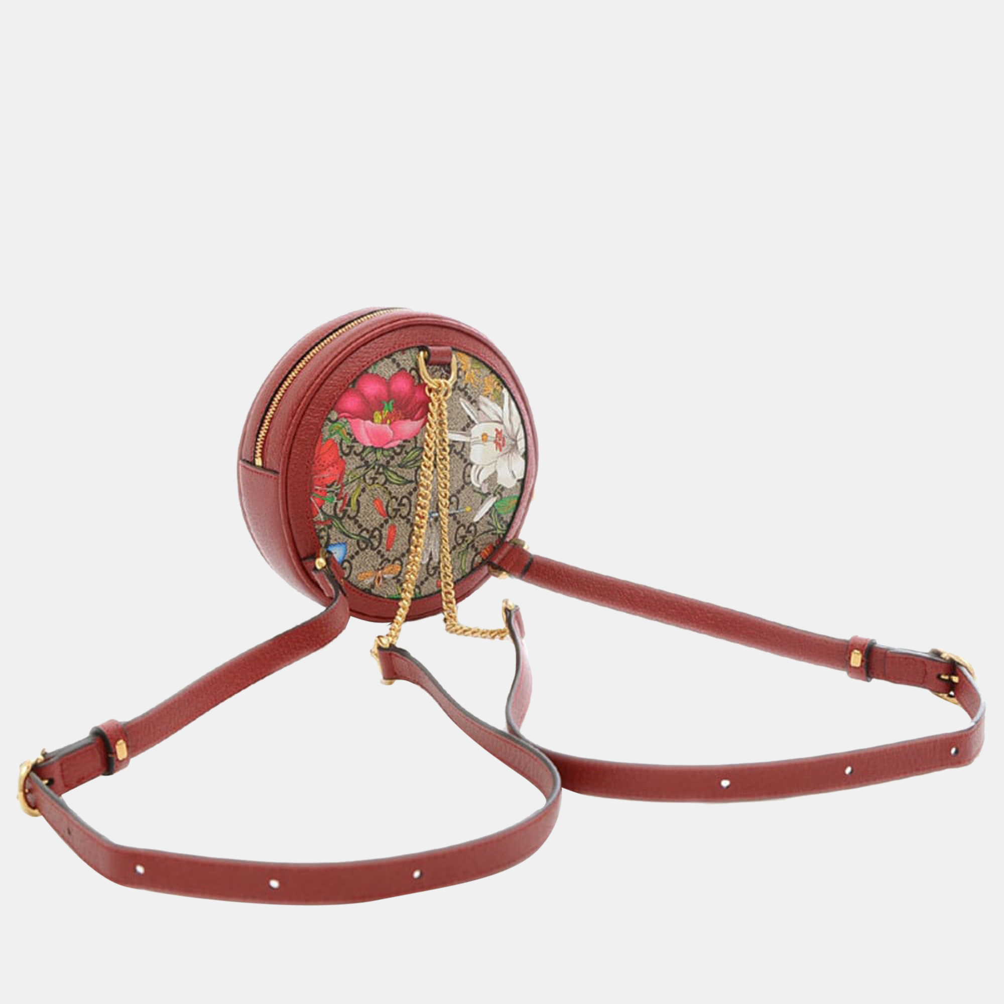 

Gucci Burgundy GG Floral Canvas Mini Web Ophidia Backpack
