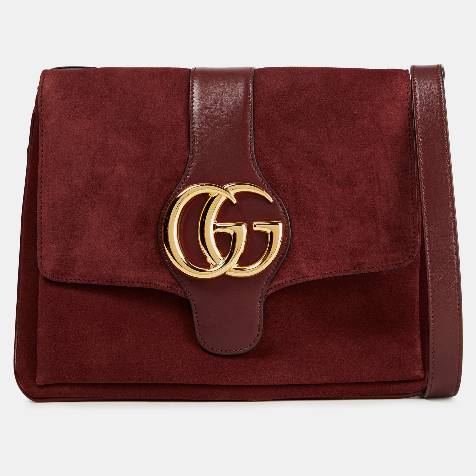 

Gucci Burgundy Suede Medium Arli Flap Shoulder Bag