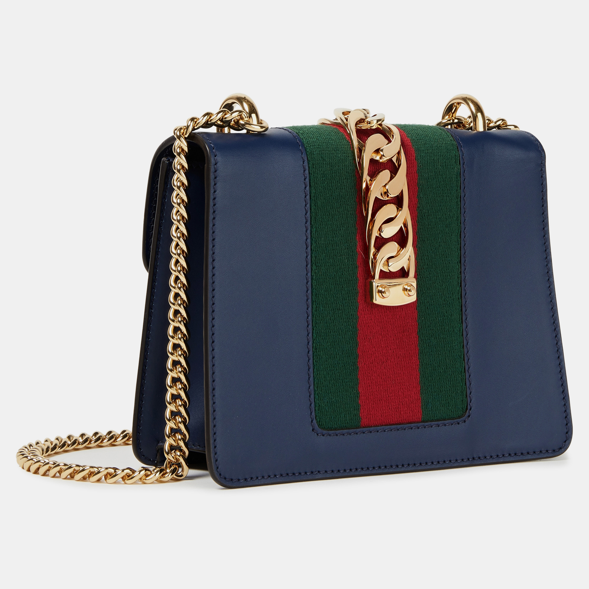 

Gucci Calf Leather Crossbody Bag, Blue