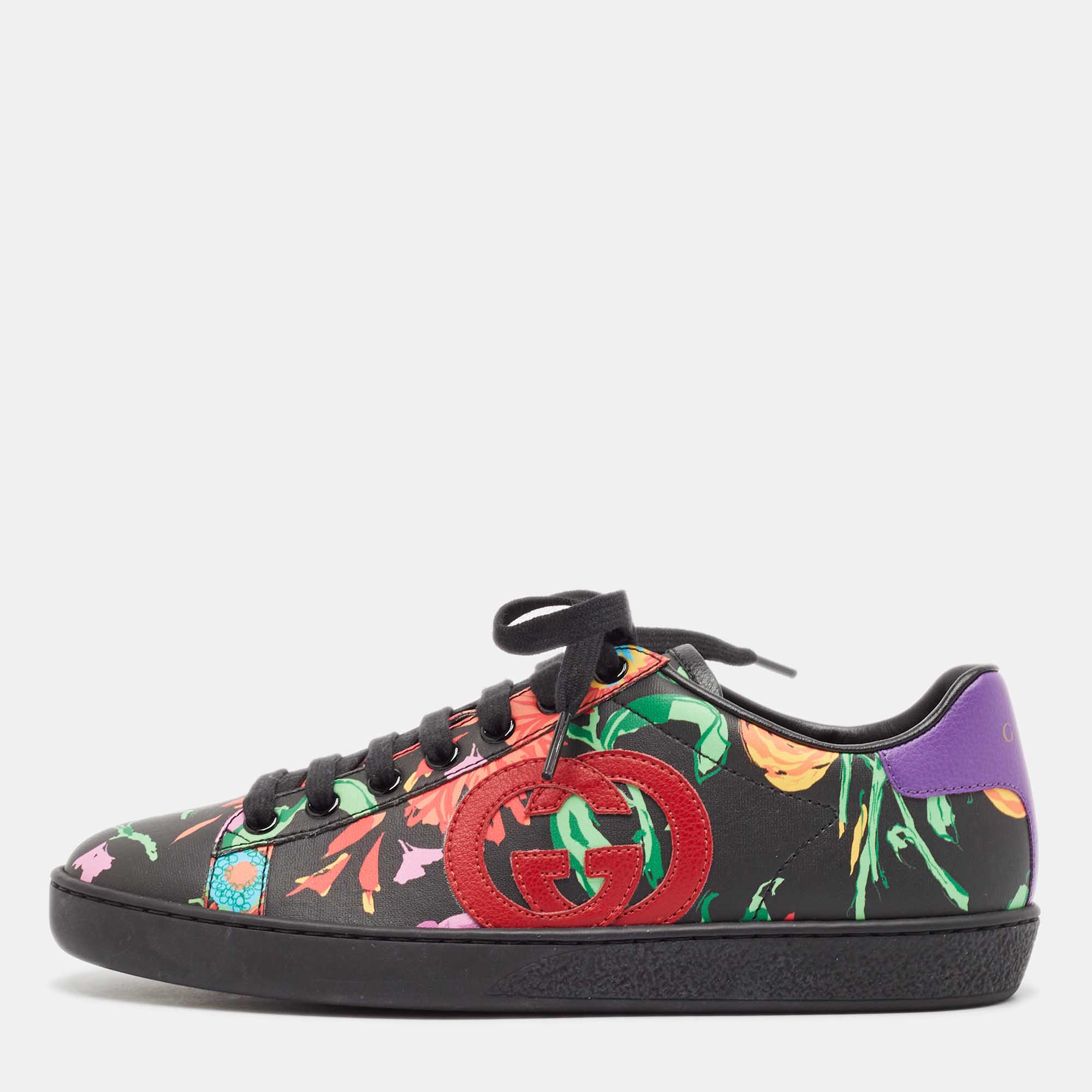 

Gucci x Ken Scott Multicolor Floral Leather Ace Sneakers Size