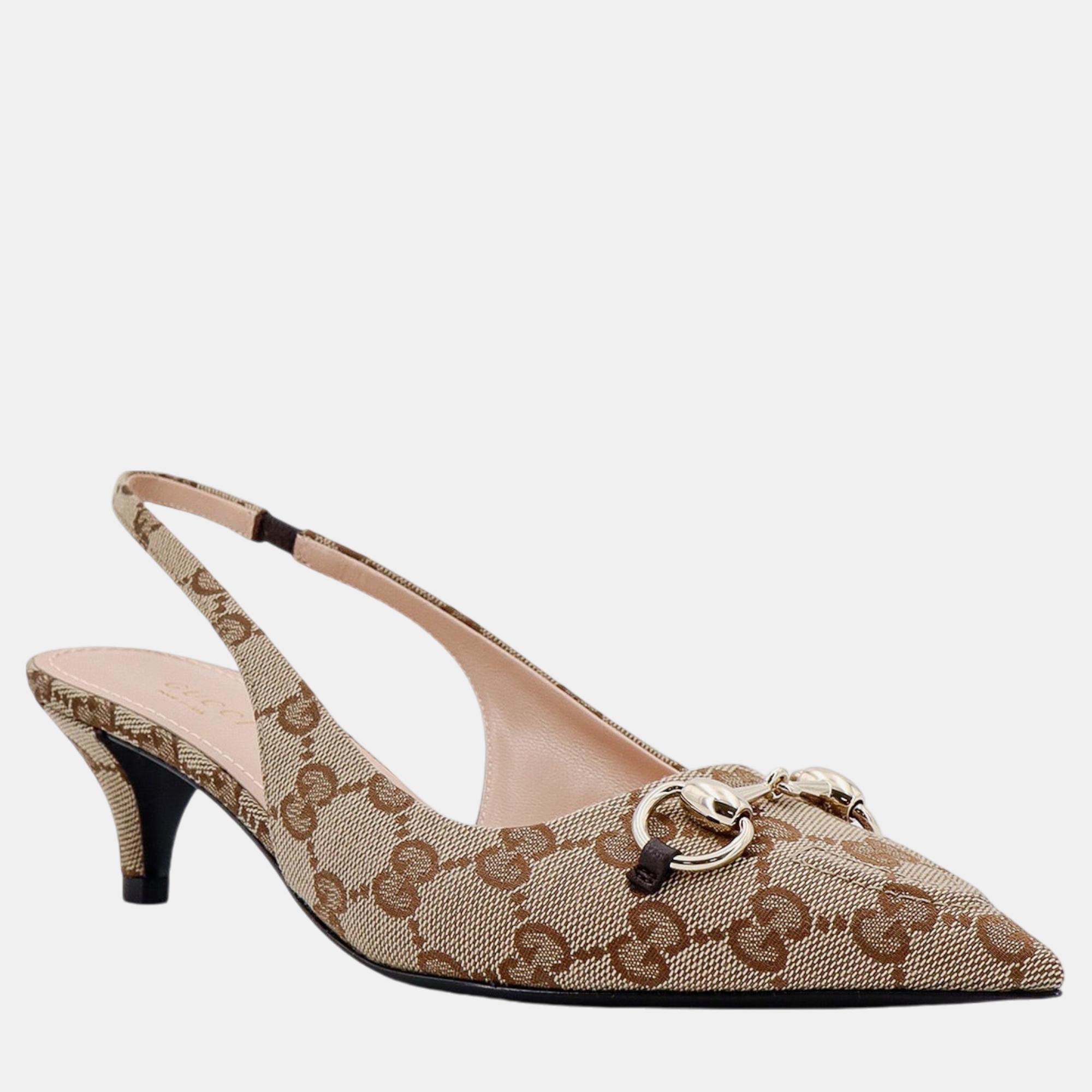 

Gucci Beige Slingback Pumps 36