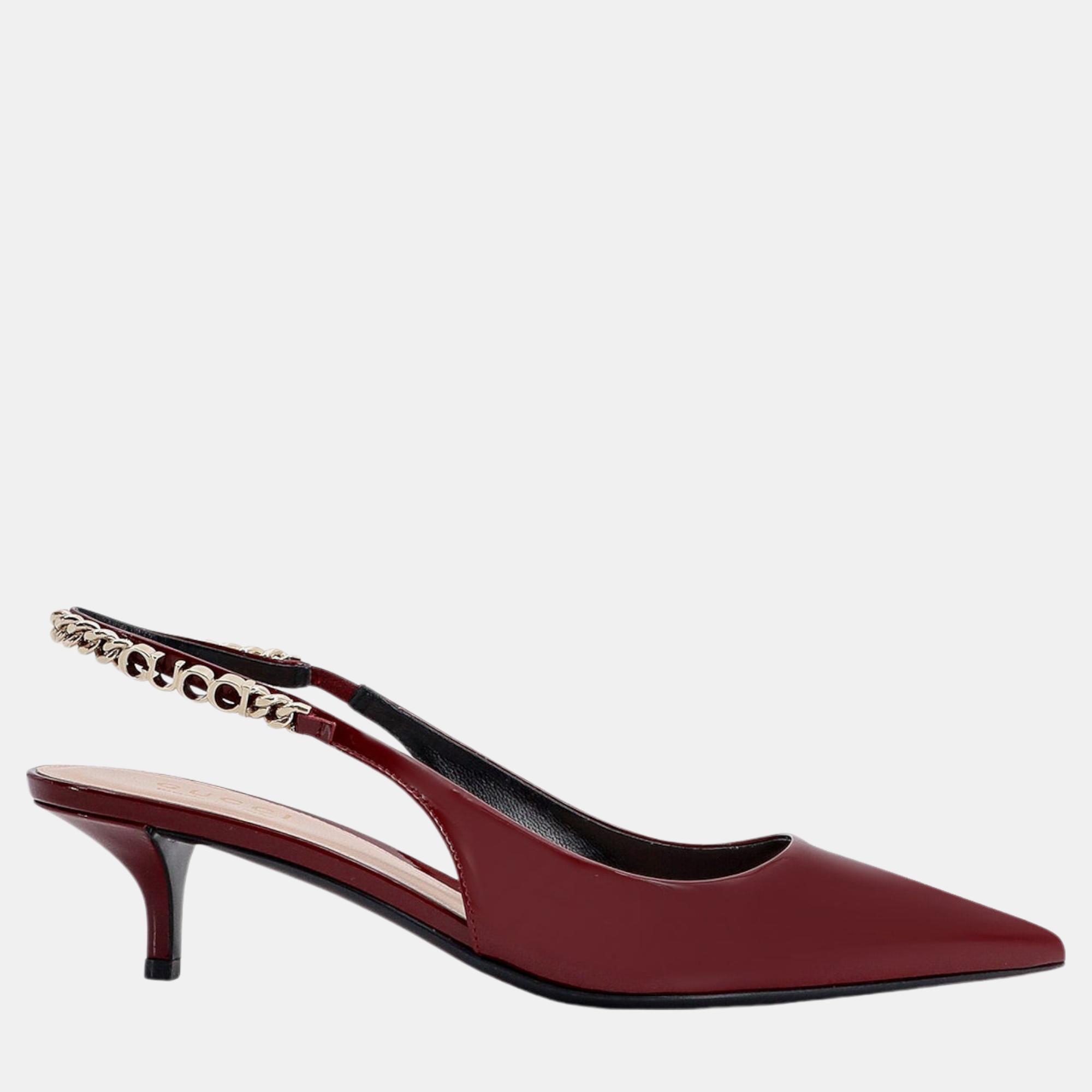 

Gucci Red Patent leather Signoria Pumps EU