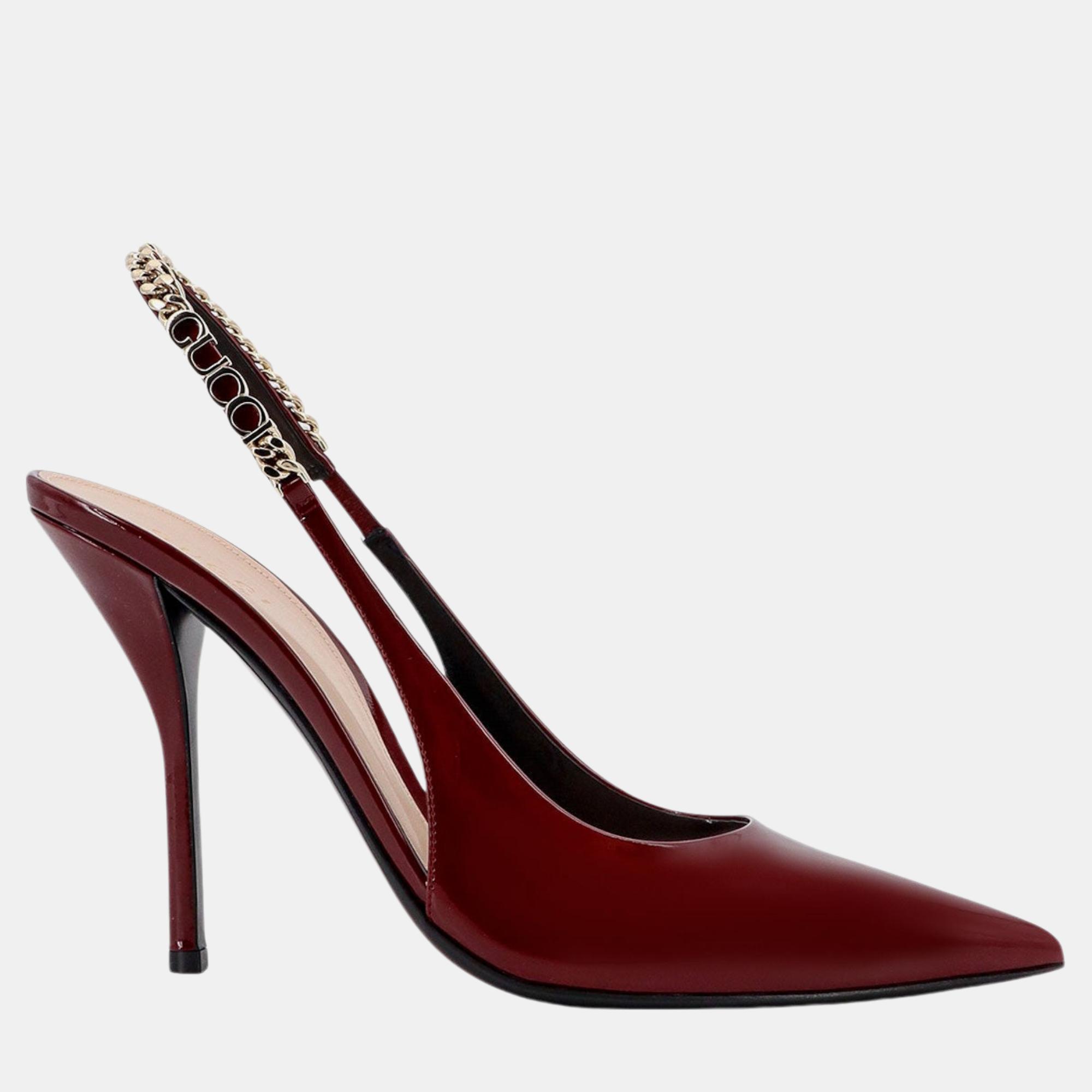 

Gucci Red Signoria Pumps