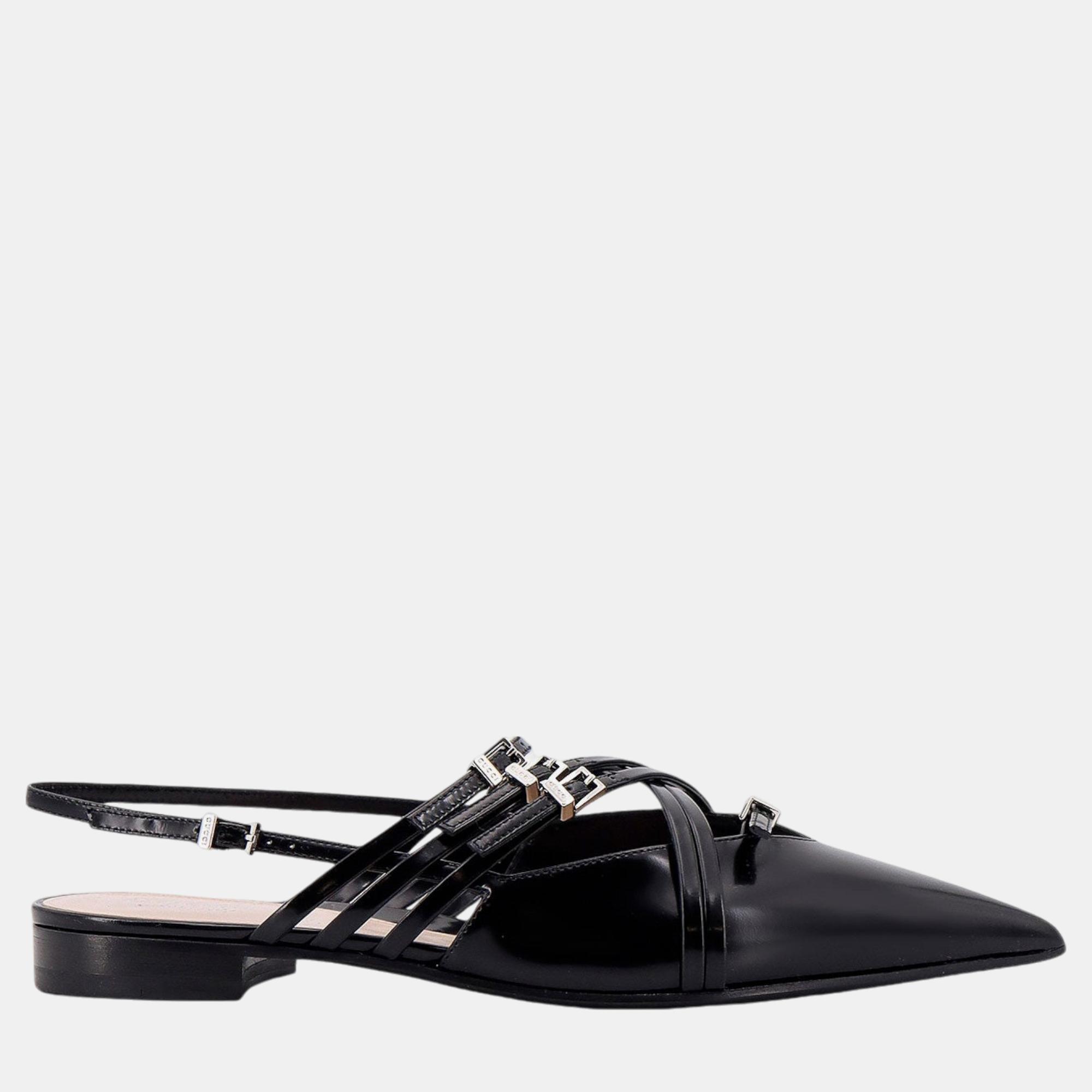 

Gucci Black Slingback Ballerinas EU