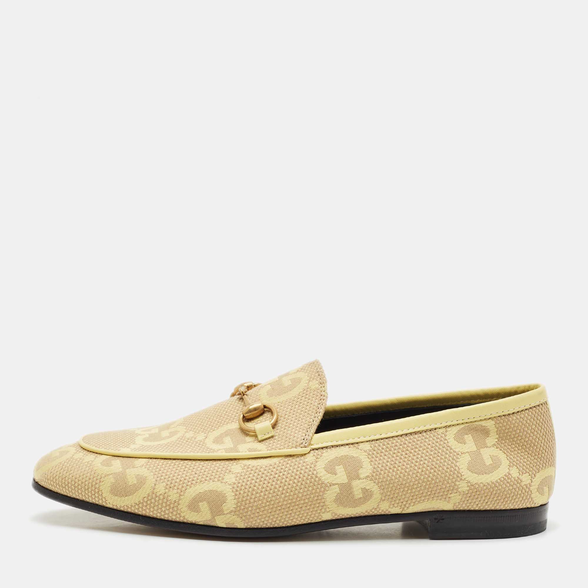 

Gucci Green Jacquard and Velvet Jordaan Smoking Slippers Size