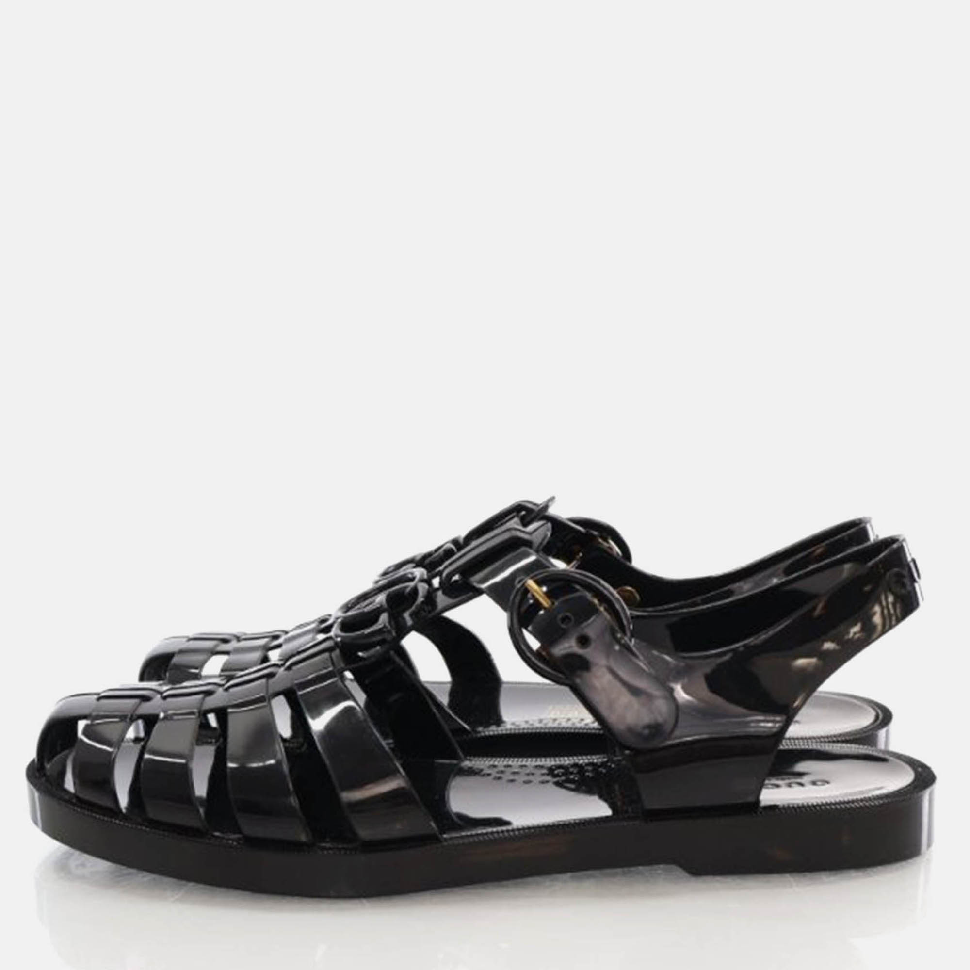 

Gucci Jelly Sandals Sz 5, Black