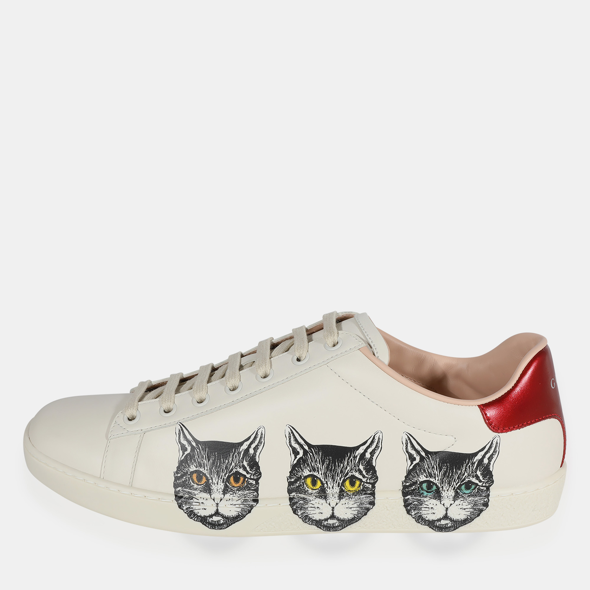 

Gucci White Calfskin Mystic White Ace Sneakers