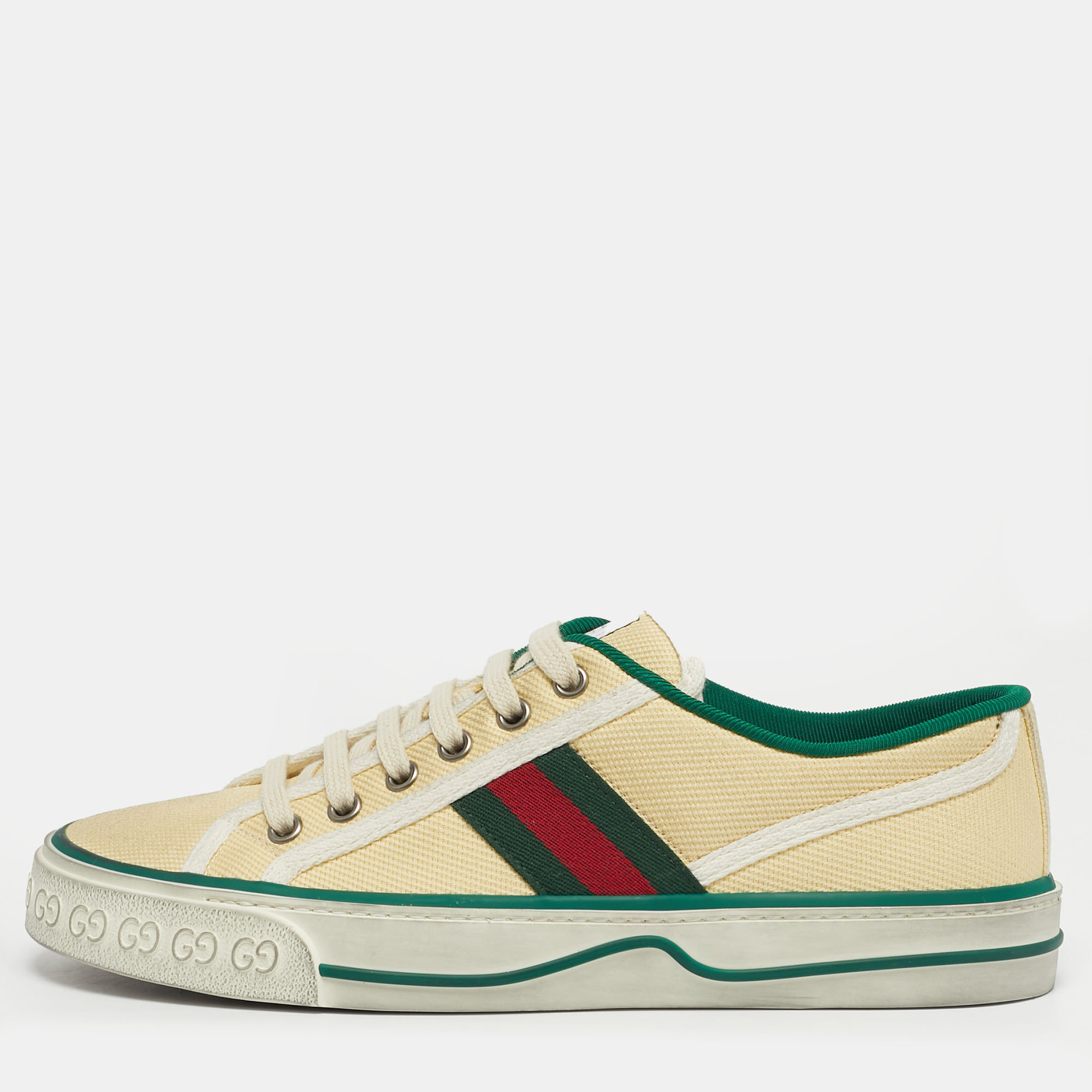 

Gucci Cream Canvas Tennis 1977 Sneakers Size