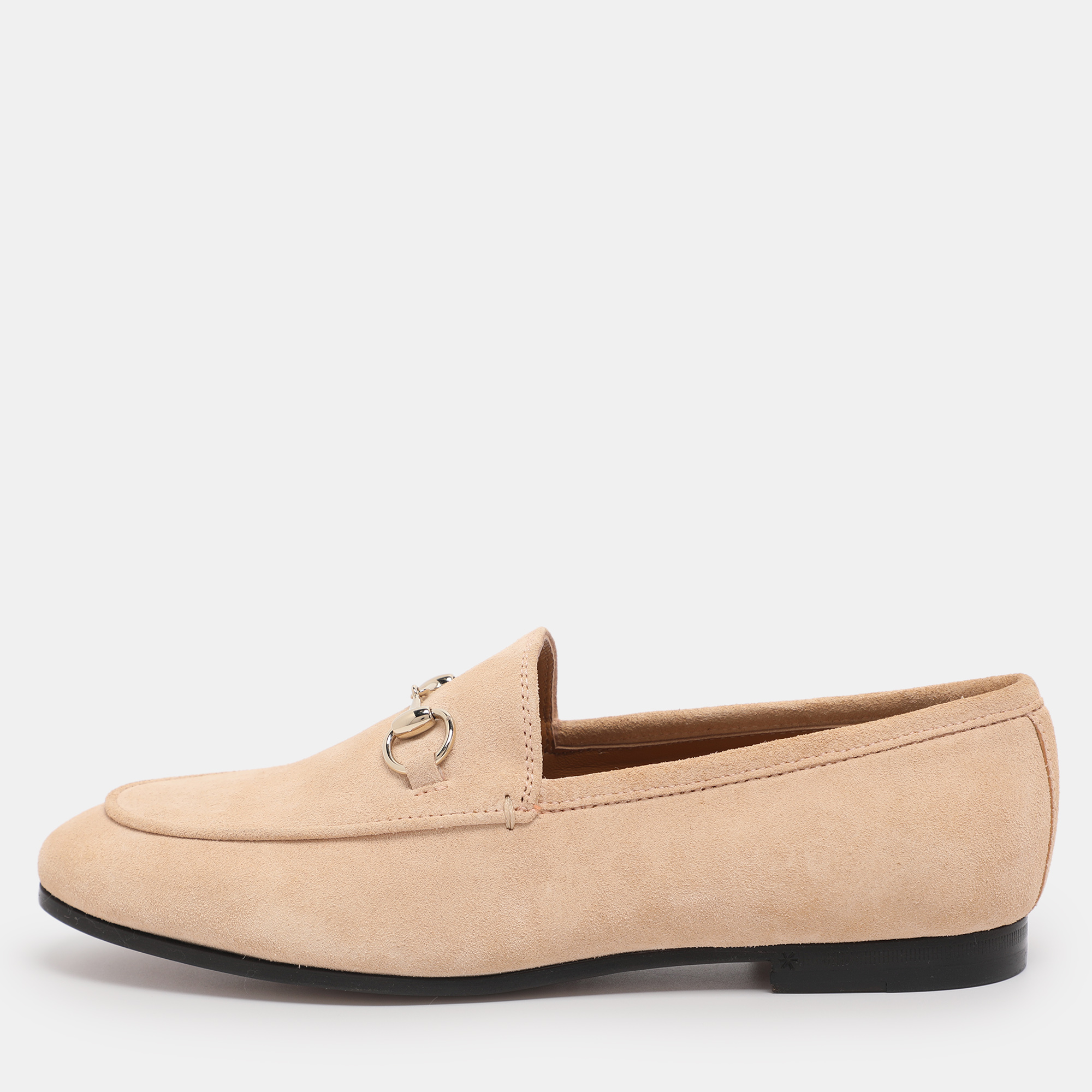 

Gucci Beige Suede Jordaan Loafers Size