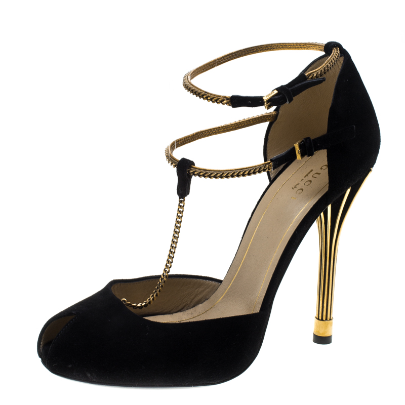 gucci t strap heels