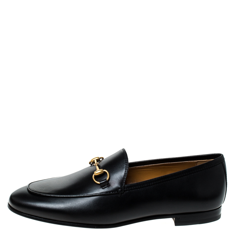 

Gucci Black Leather Horsebit Loafers Size