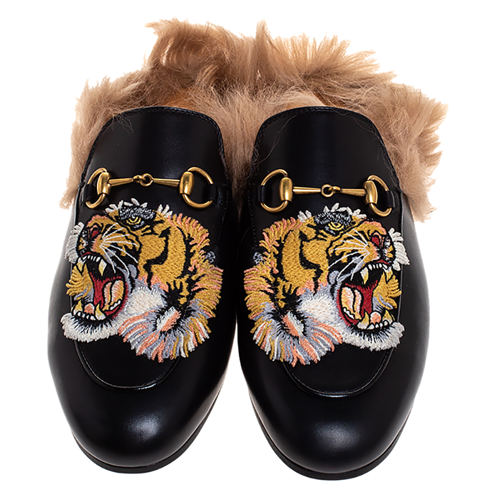 gucci loafers fur tiger