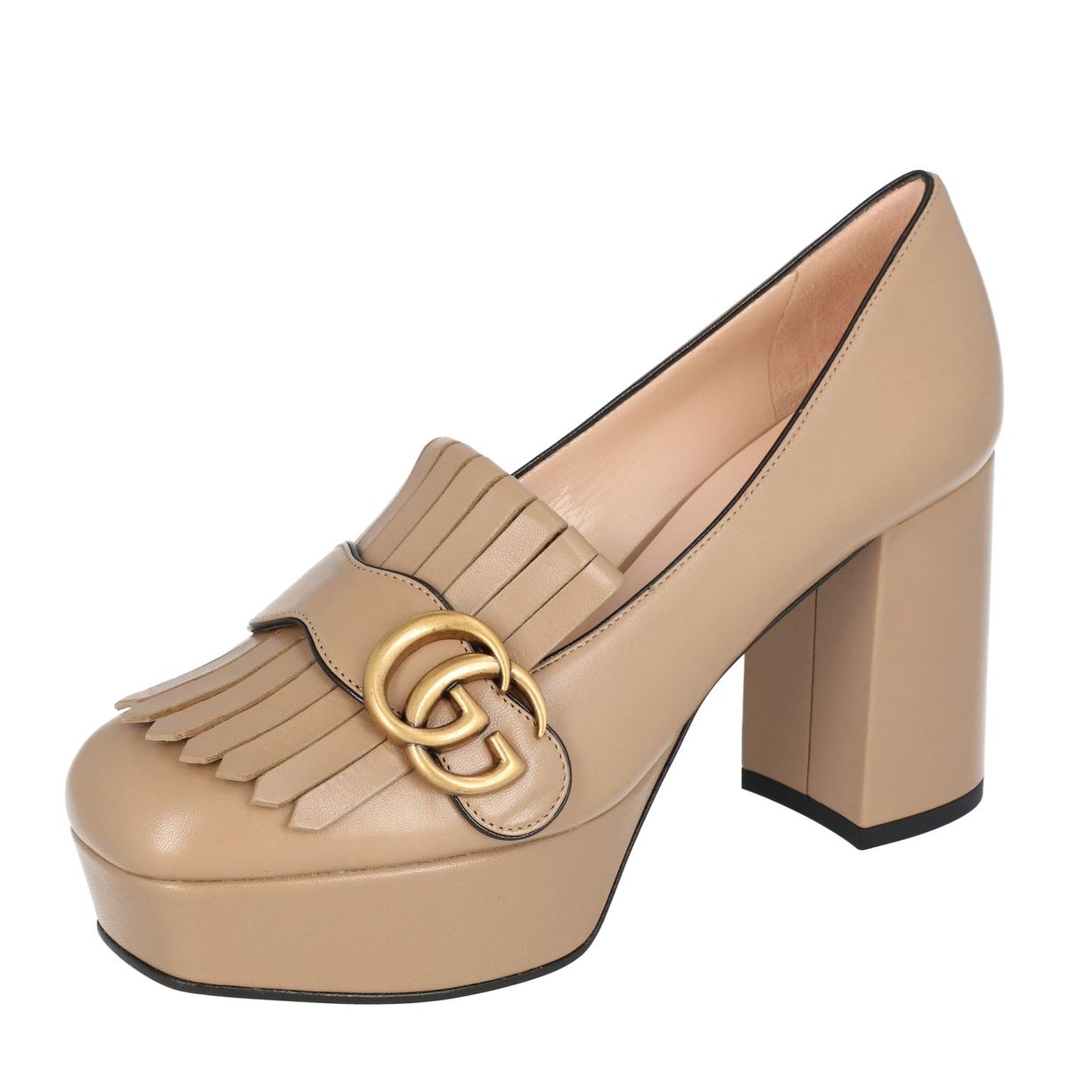 gucci fringe platform pumps