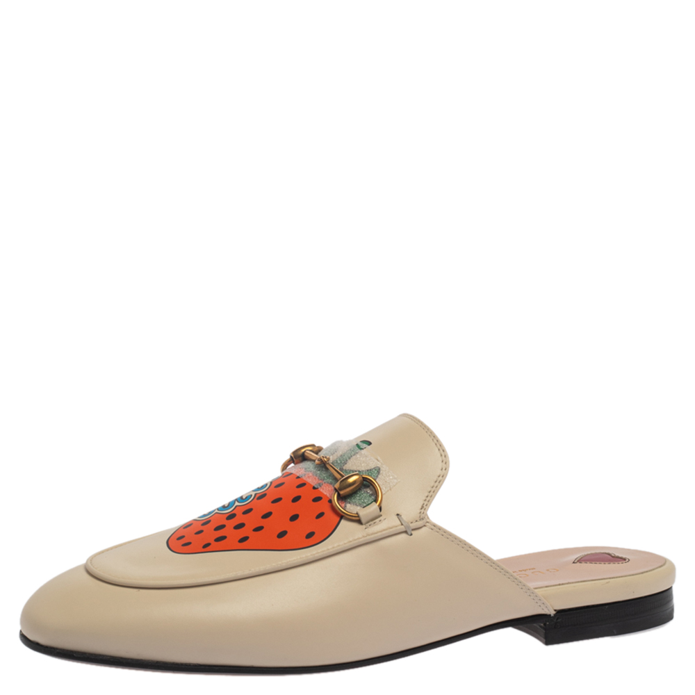 gucci strawberry mules