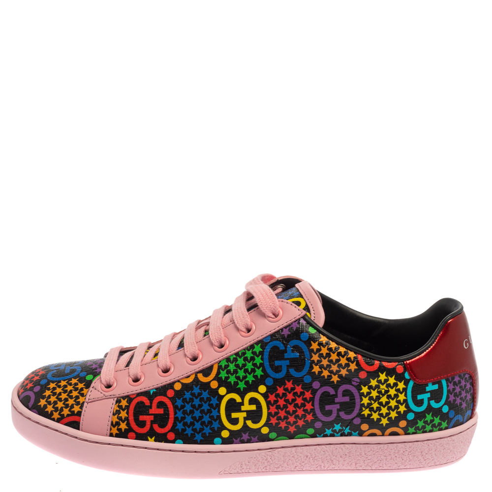 

Gucci Multicolor Leather GG Psychedelic Ace Sneakers Size