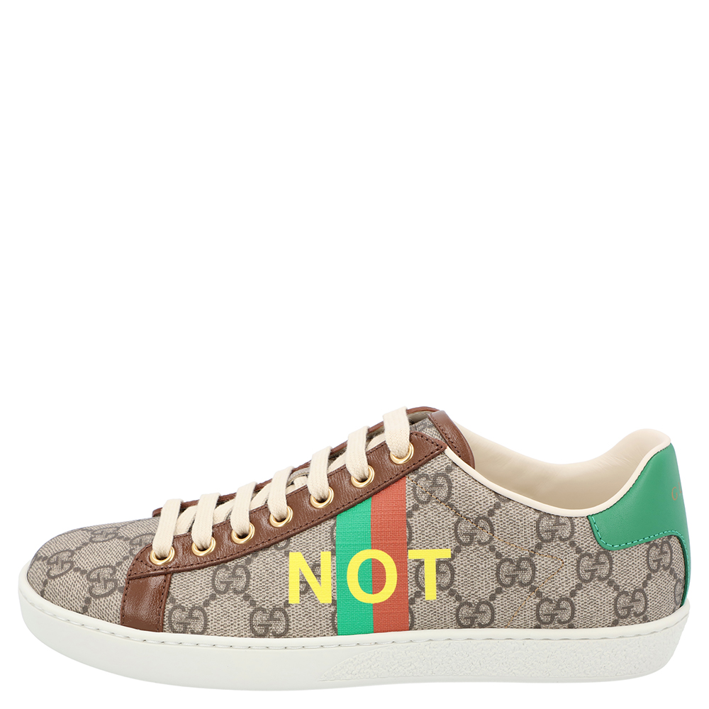 

Gucci Beige/Brown GG Canvas Fake/Not Print Ace Sneakers Size EU, Multicolor