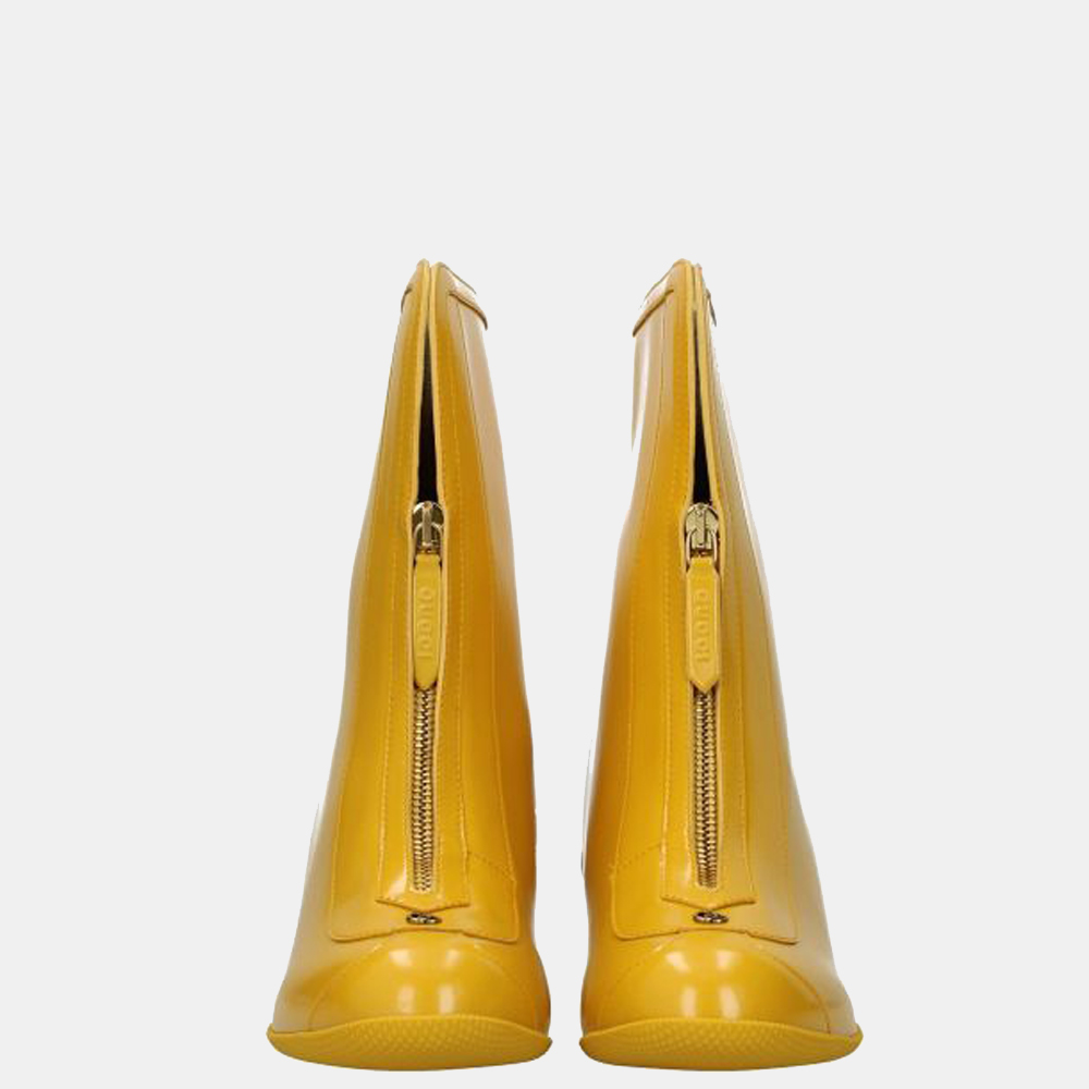 

Gucci Yellow Rubber Ankle Boots Size US 7