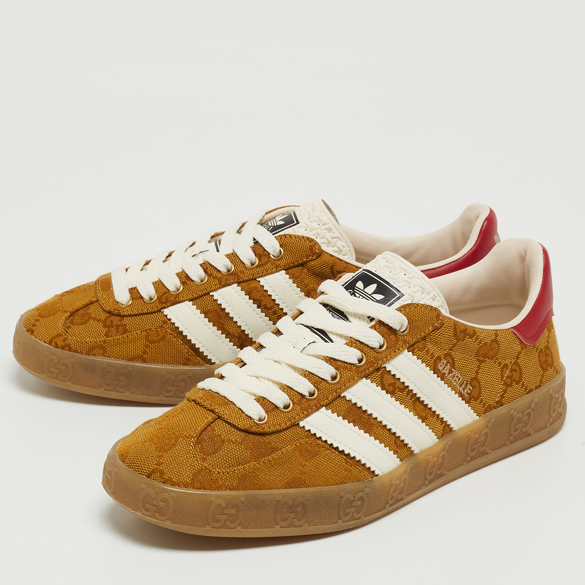 

Gucci X Adidas Brown GG Canvas Gazelle Sneakers Size