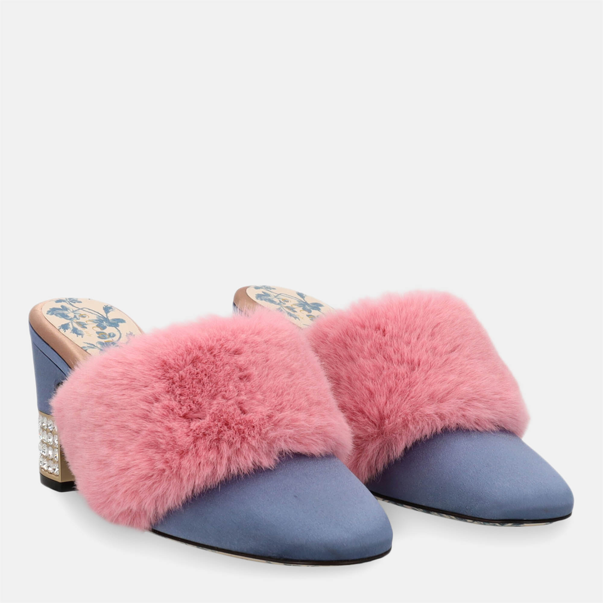 

Gucci Women's Fabric Mules - Blue - EU