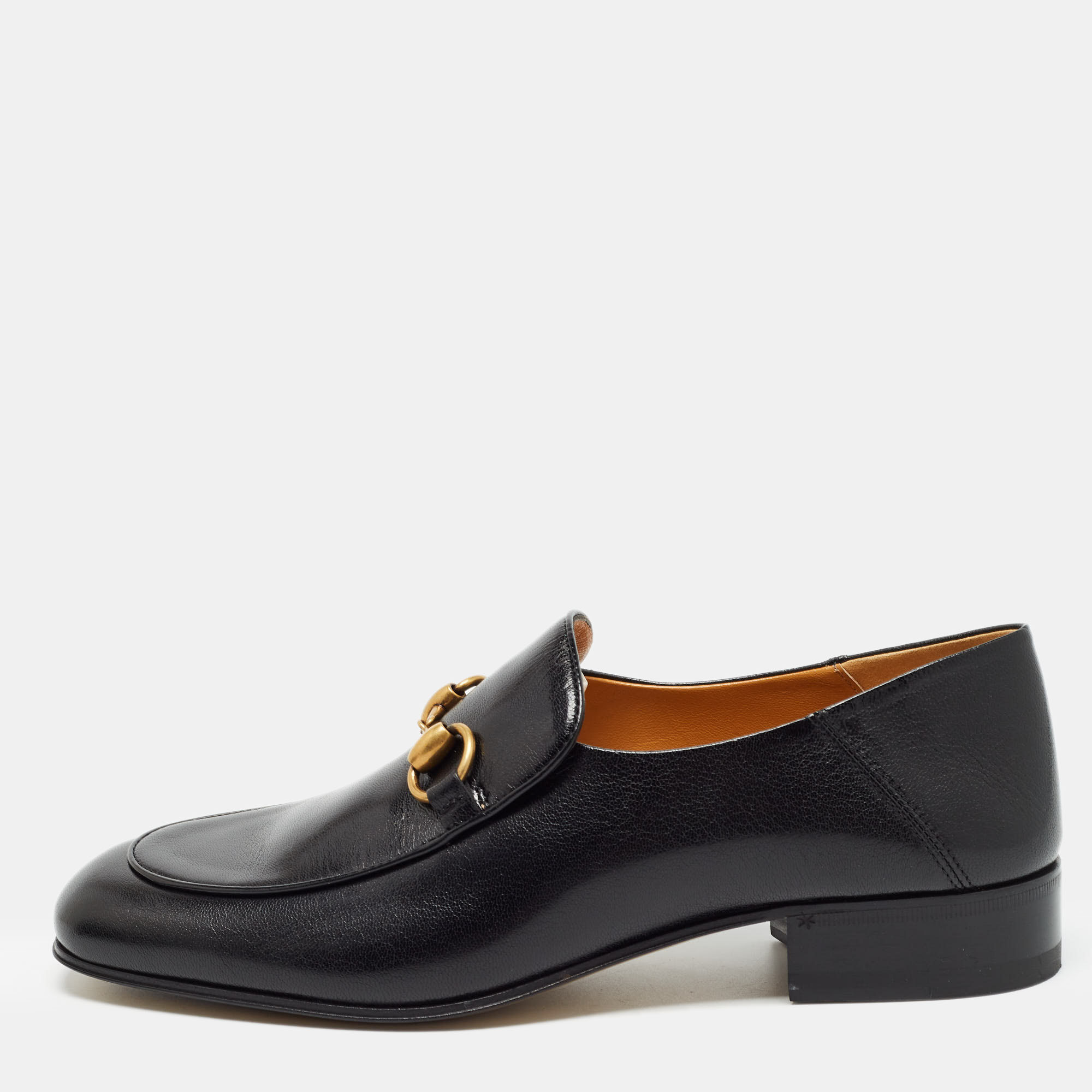 

Gucci Black Leather Horsebit Foldable Loafers Size