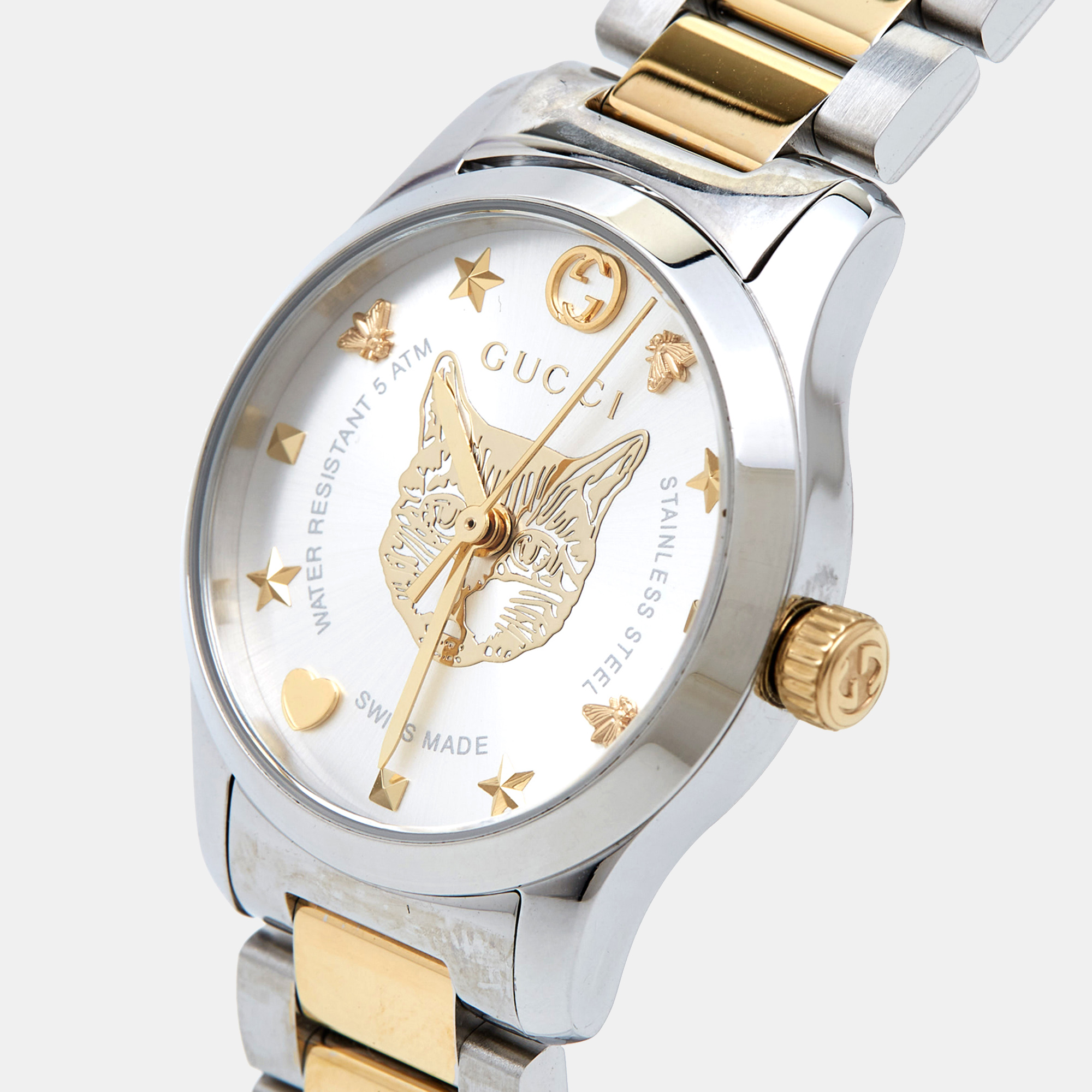 

Gucci Silver Stainless Steel G-Timeless YA126596 Women's Wristwatch