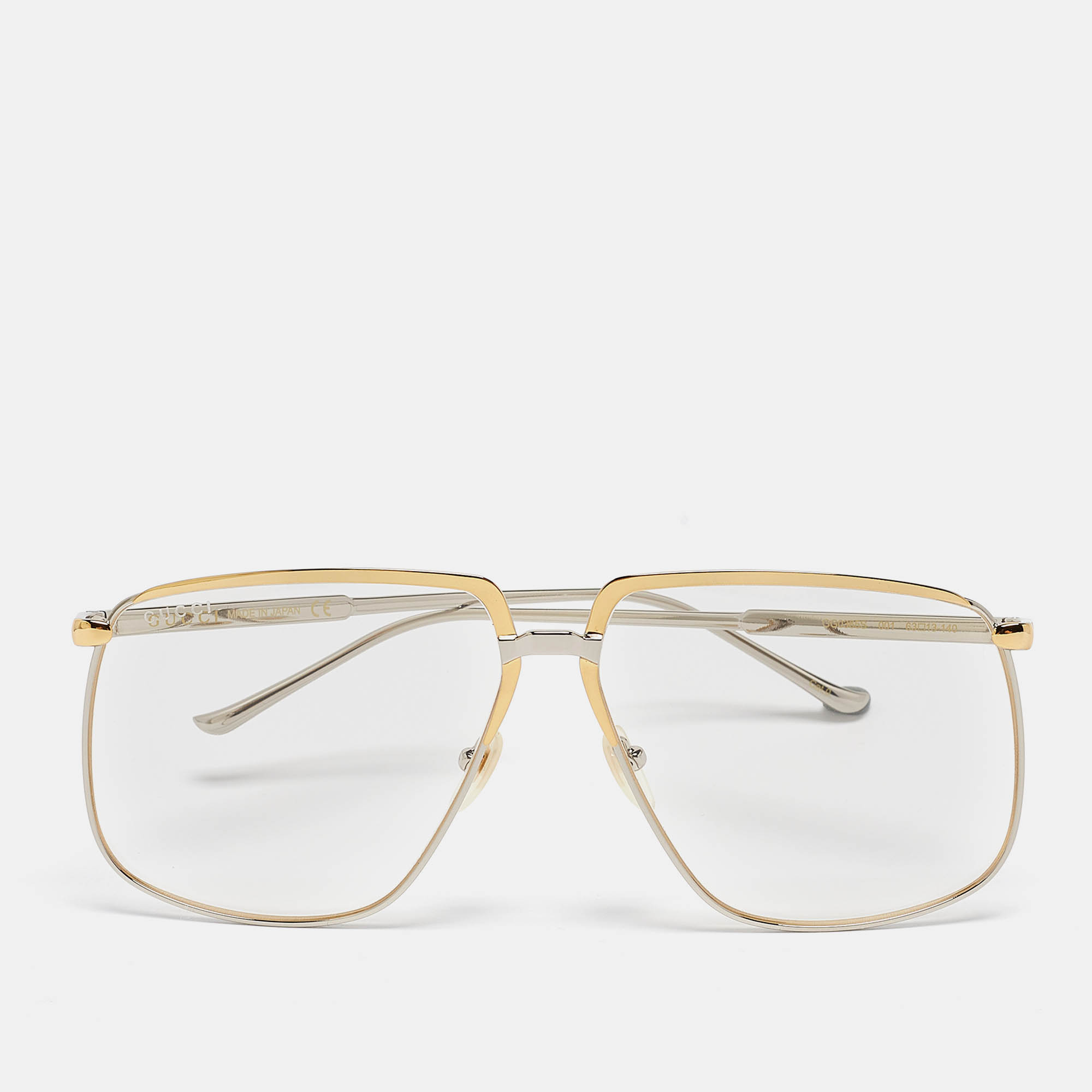 

Gucci Gold/Silver Tone GG0365S Frame Square Sunglasses