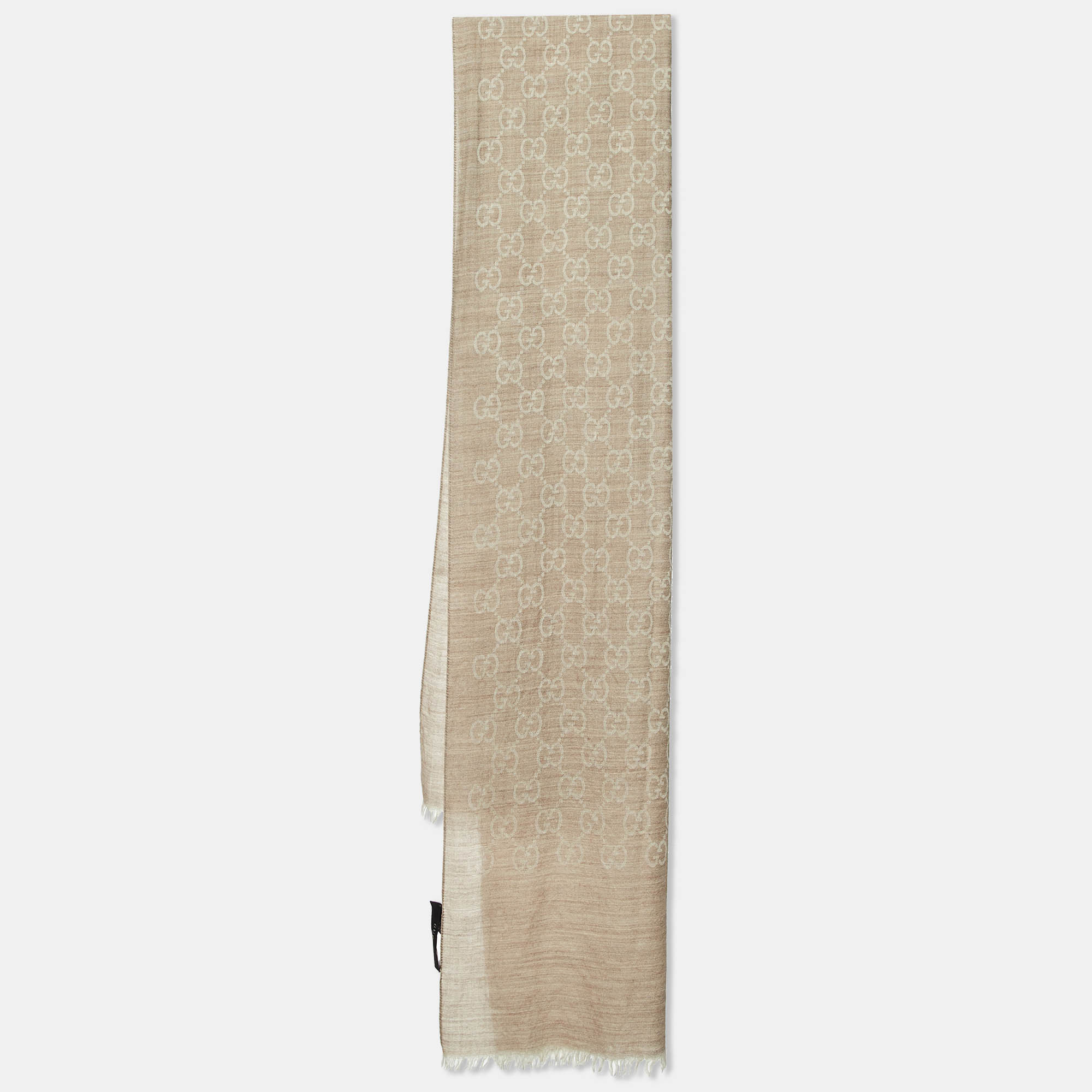 

Gucci Beige GG Jacquard Wool & Silk Stole