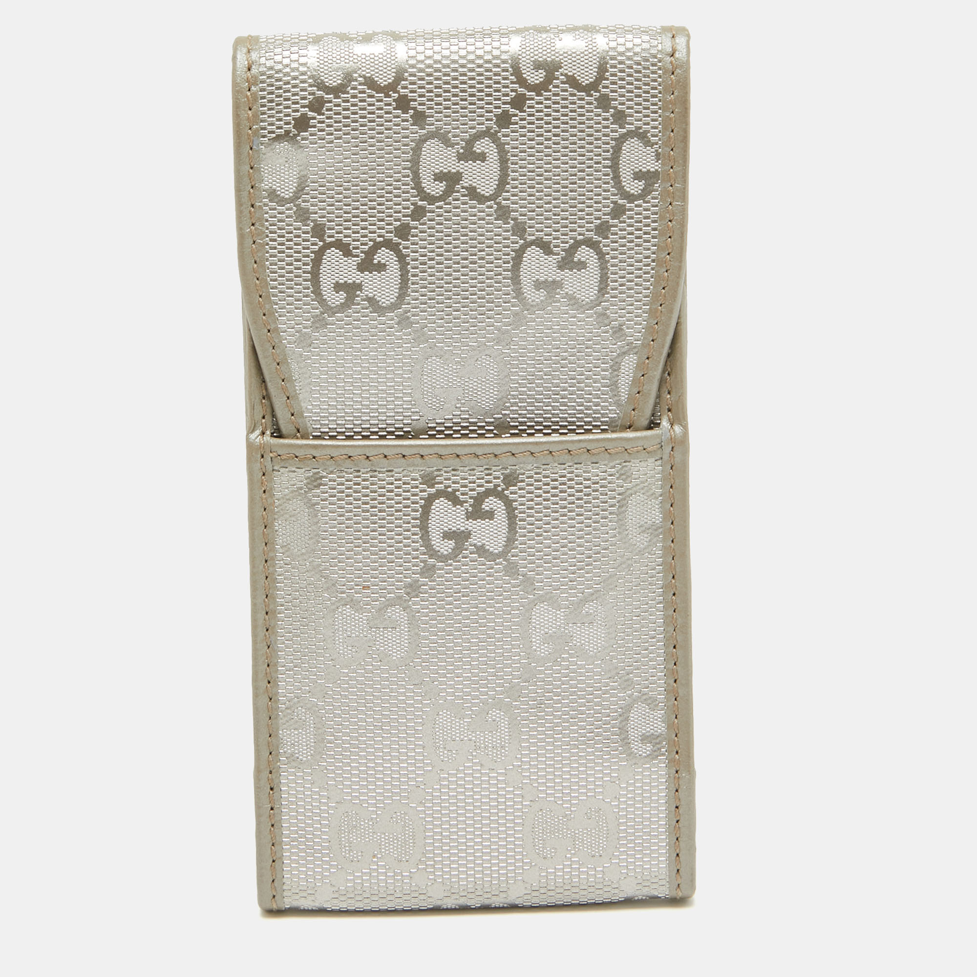 

Gucci Silver GG Imprime Canvas Cigarette Case