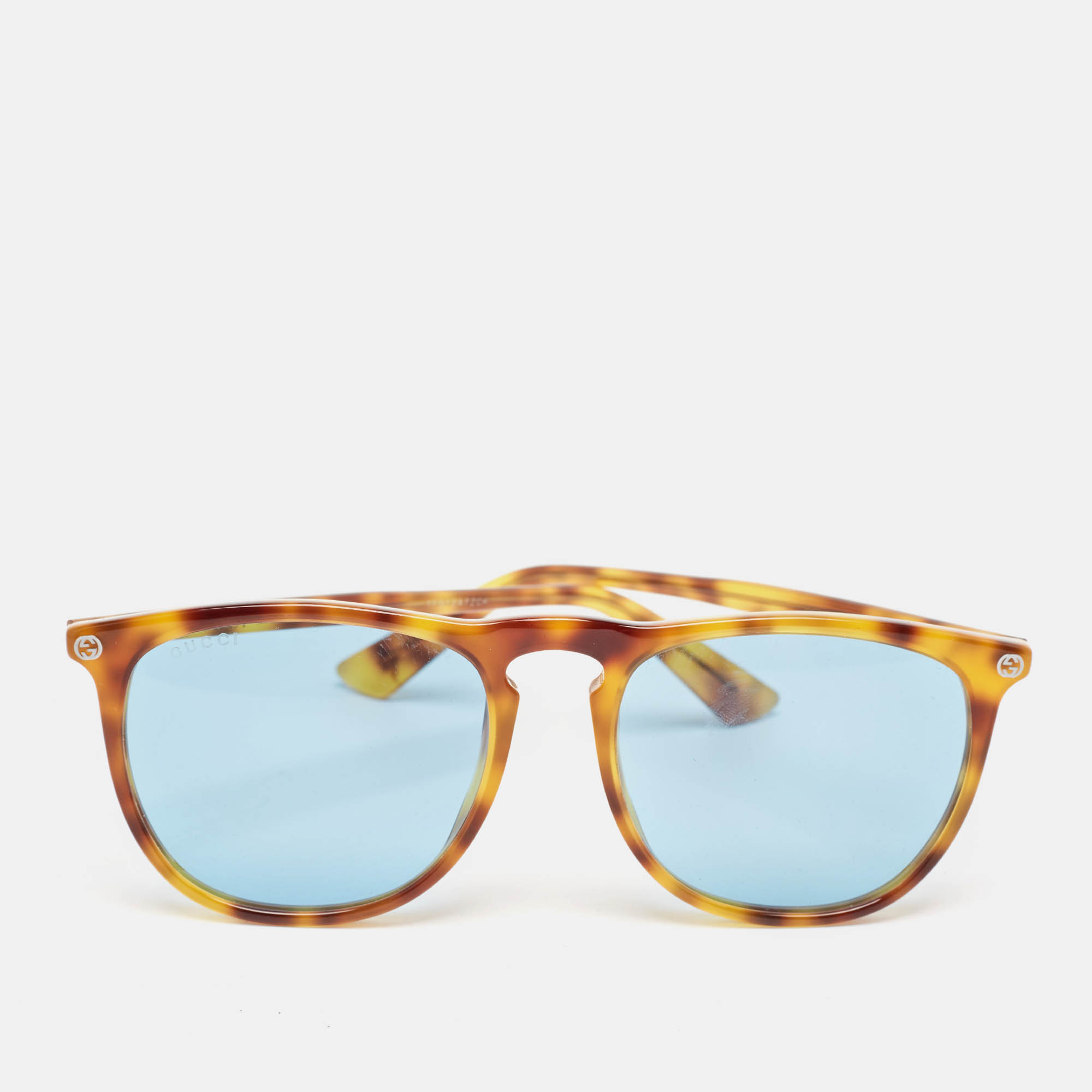 Pre-owned Gucci Blue Tortoise Gg0120s Sunglasses