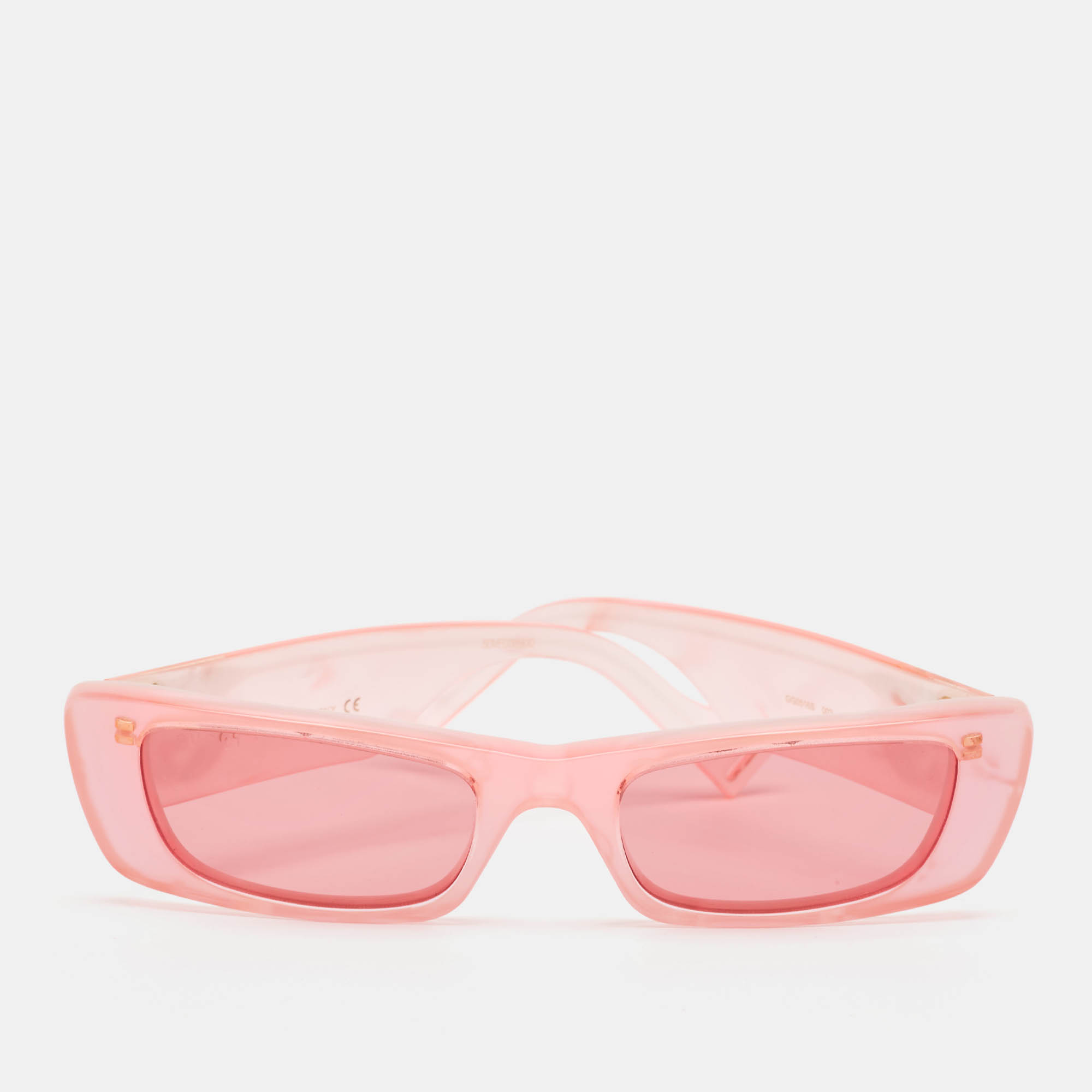 Pre-owned Gucci Pink Gg0516s Rectangle Sunglasses