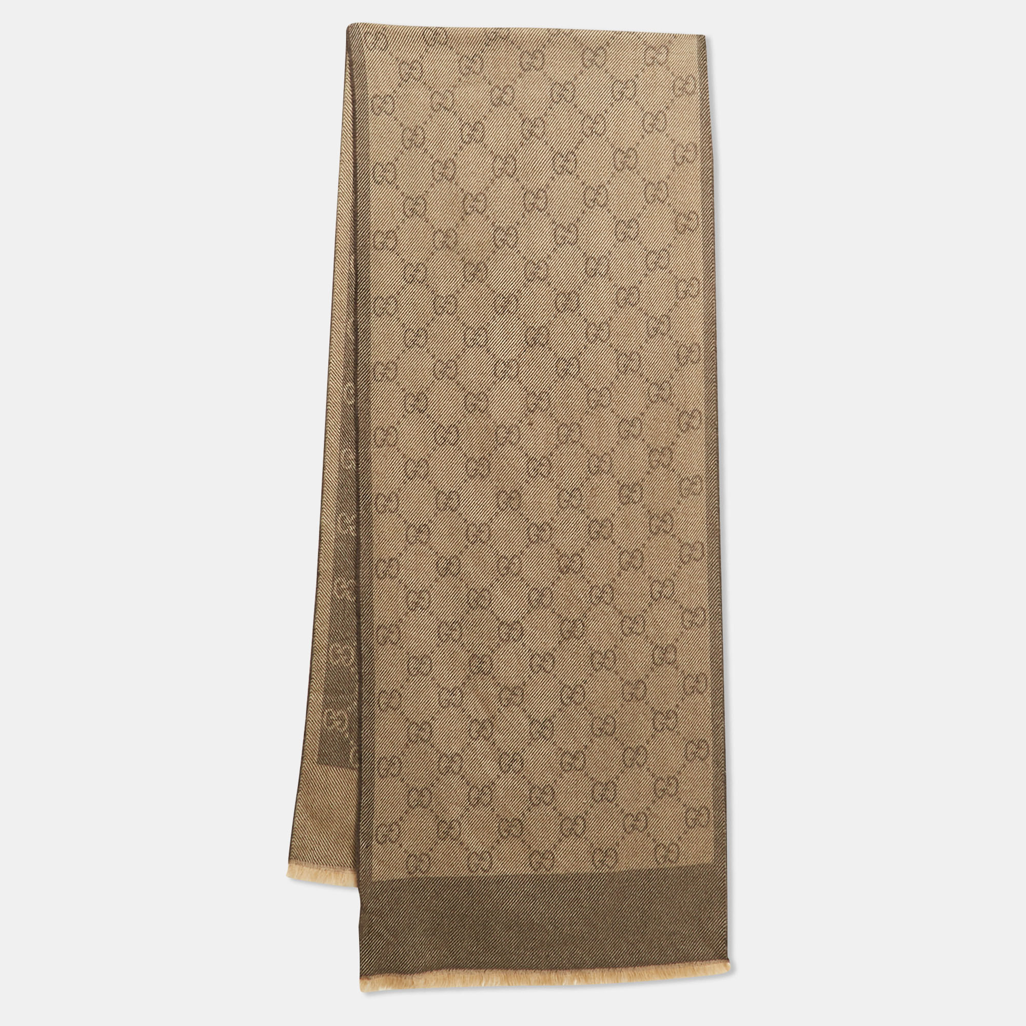 

Gucci Brown GG Interlocking Jacquard Stole