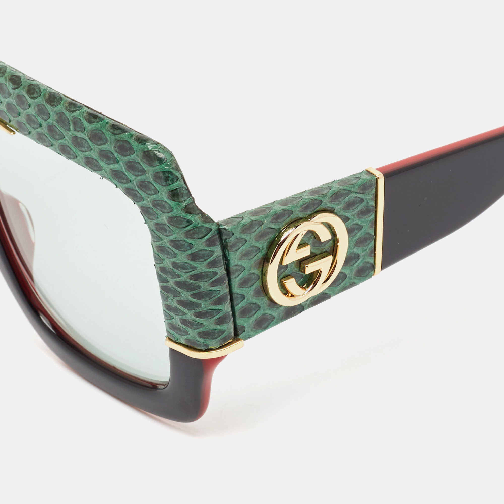 Gucci Multicolor Snakeskin GG0484S Square Sunglasses 